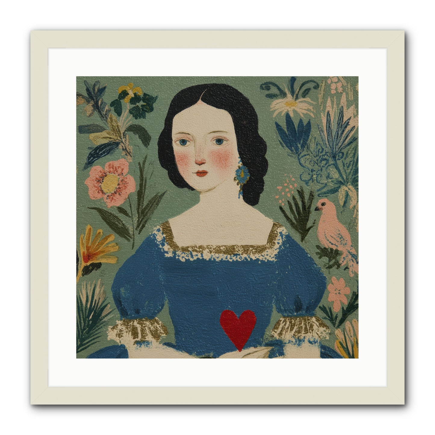 In The Garden Of Lasting Bonds -- Framed Print - White 20x20