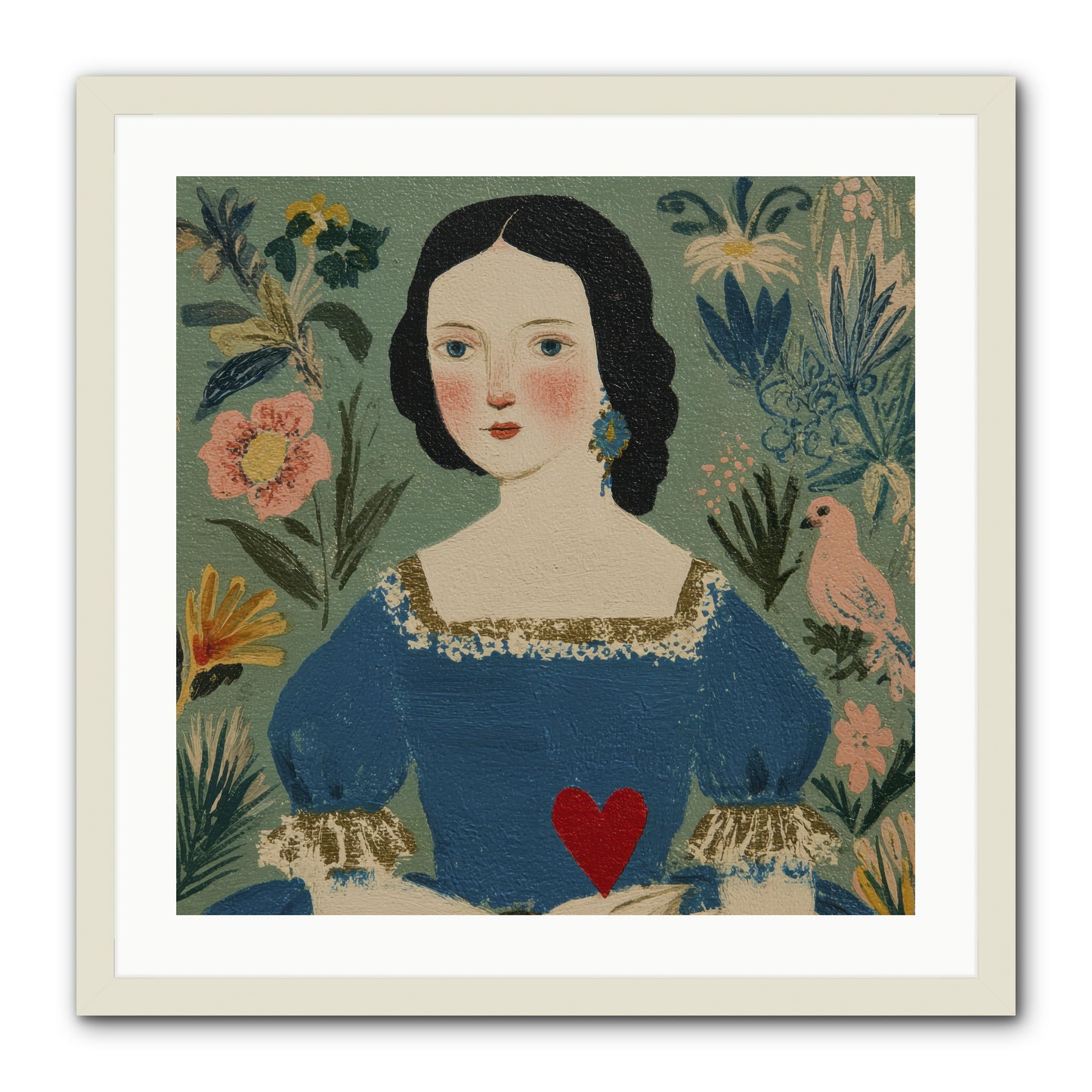 In The Garden Of Lasting Bonds -- Framed Print - White 24x24