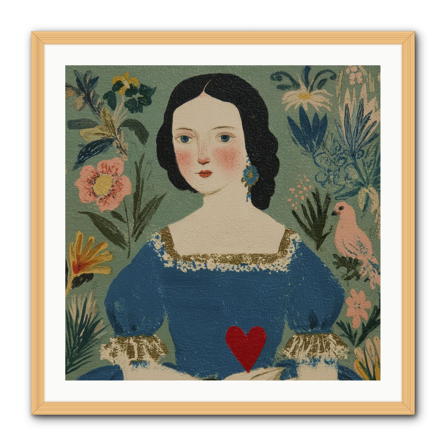 In The Garden Of Lasting Bonds -- Framed Print - Natural 30x30