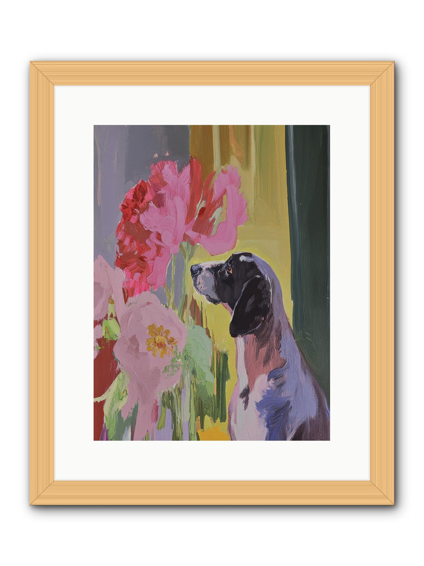 In The Moonflower Garden -- Framed Print - Natural 12x16