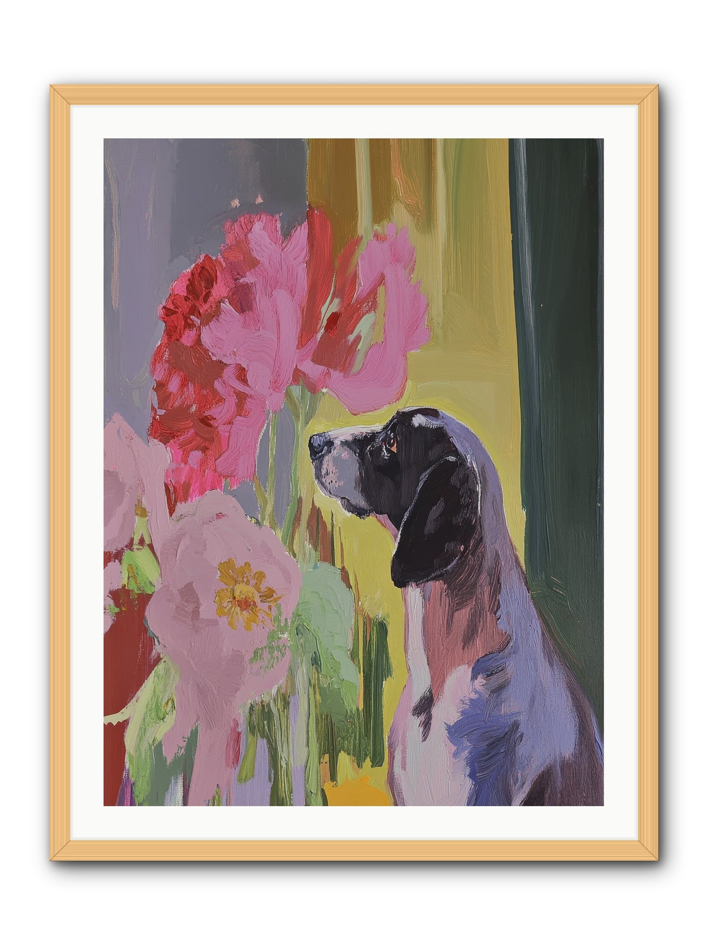 In The Moonflower Garden -- Framed Print - Natural 30x40