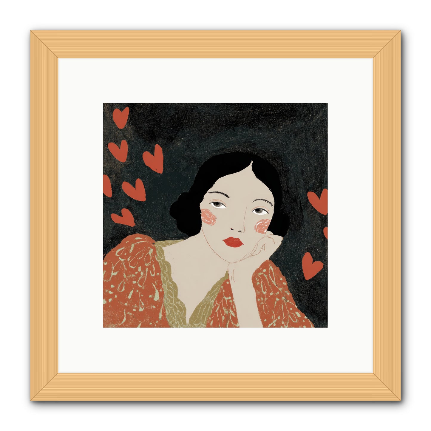 In The Sanctuary Of Two -- Framed Print - Natural 10x10