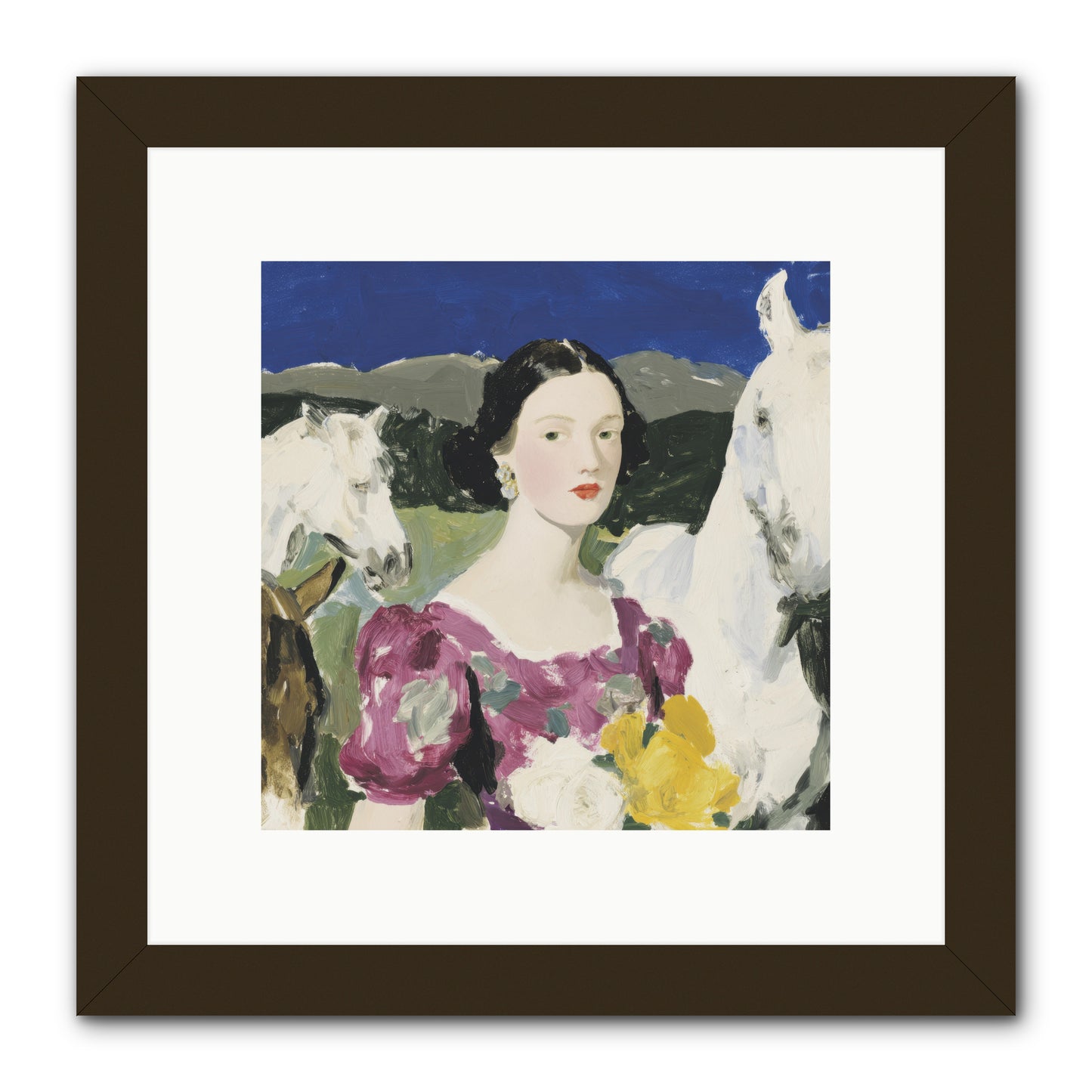 In the Dream Landscape -- Framed Print - Black 10x10