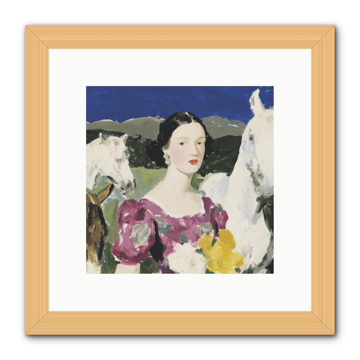 In the Dream Landscape -- Framed Print - Natural 10x10