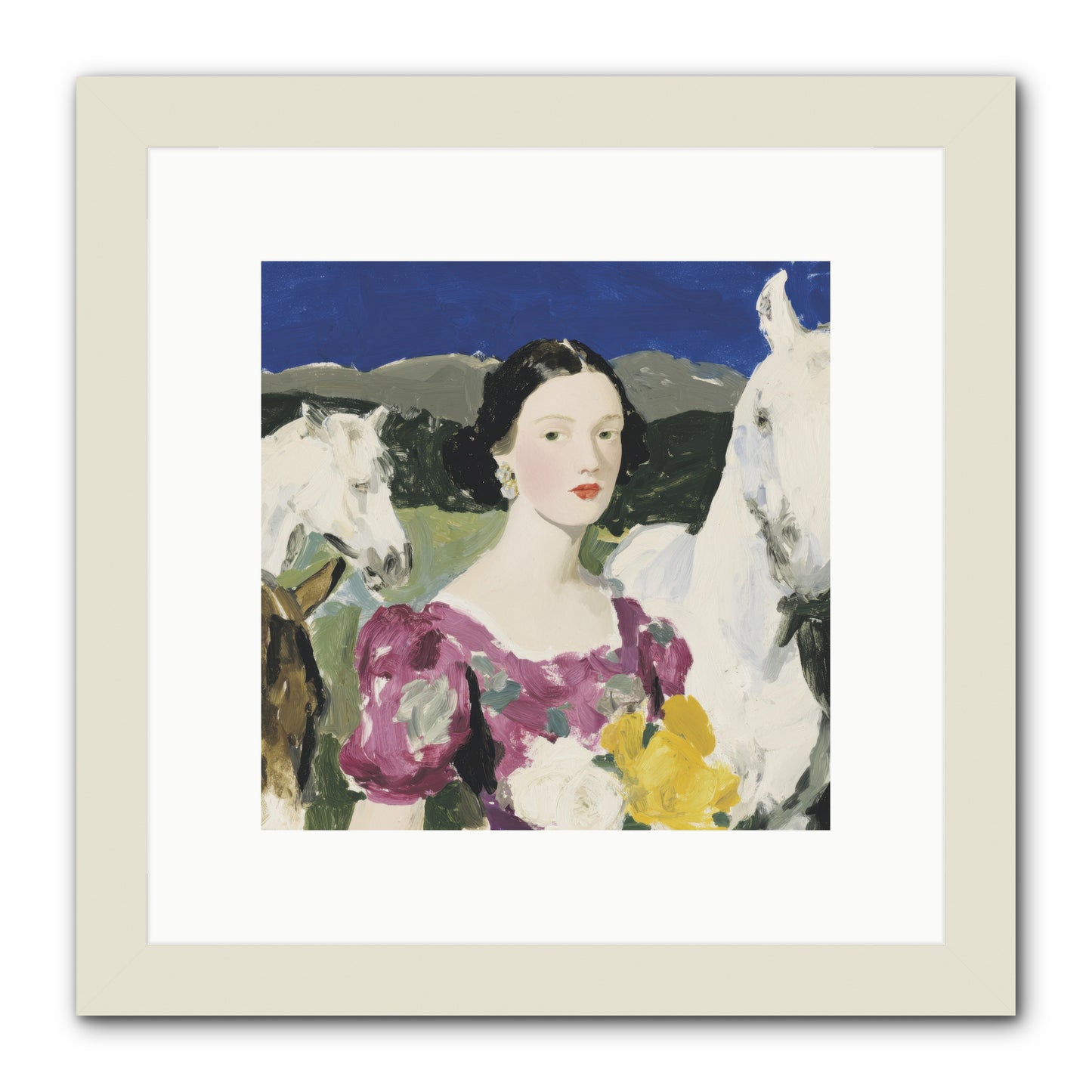 In the Dream Landscape -- Framed Print - White 10x10