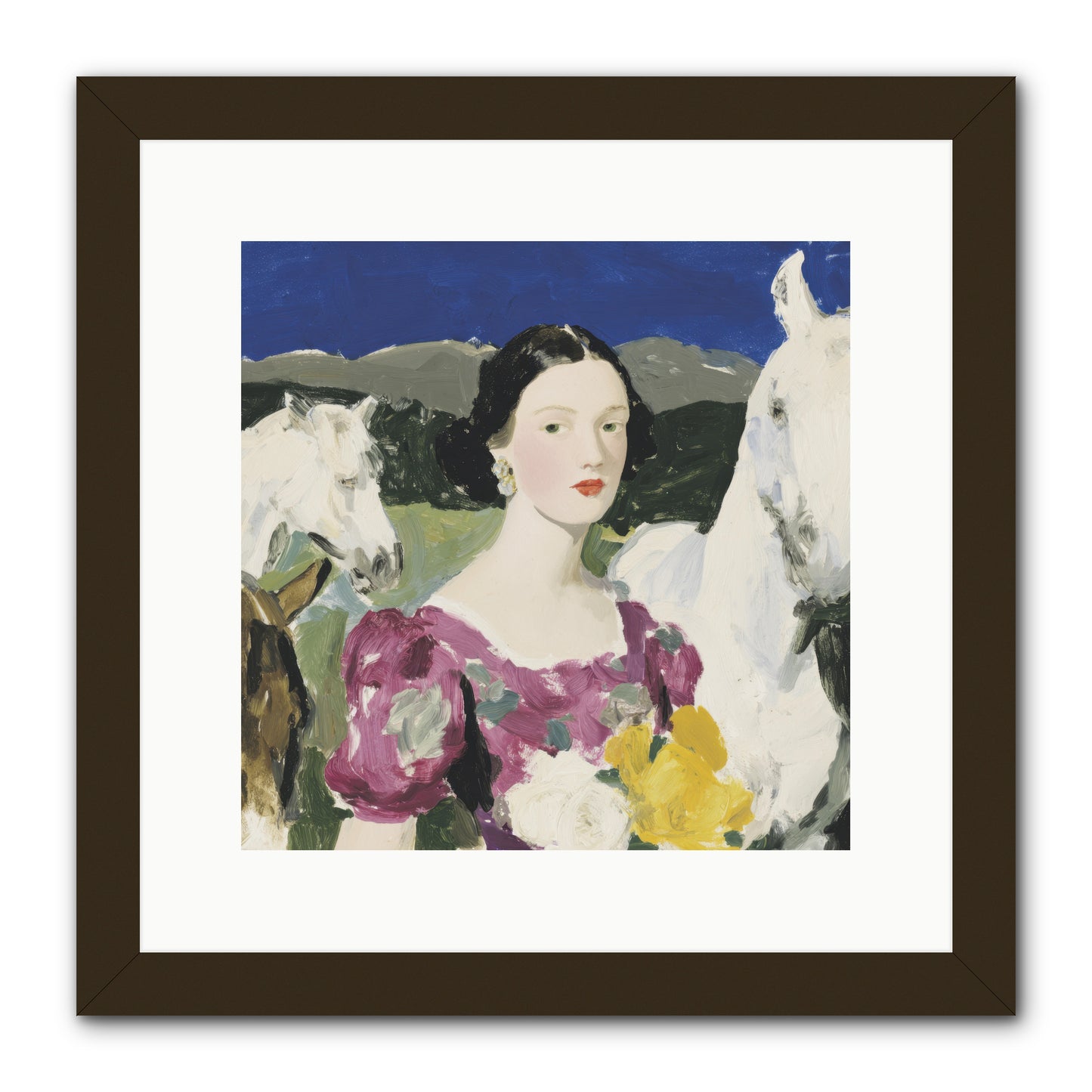 In the Dream Landscape -- Framed Print - Black 12x12