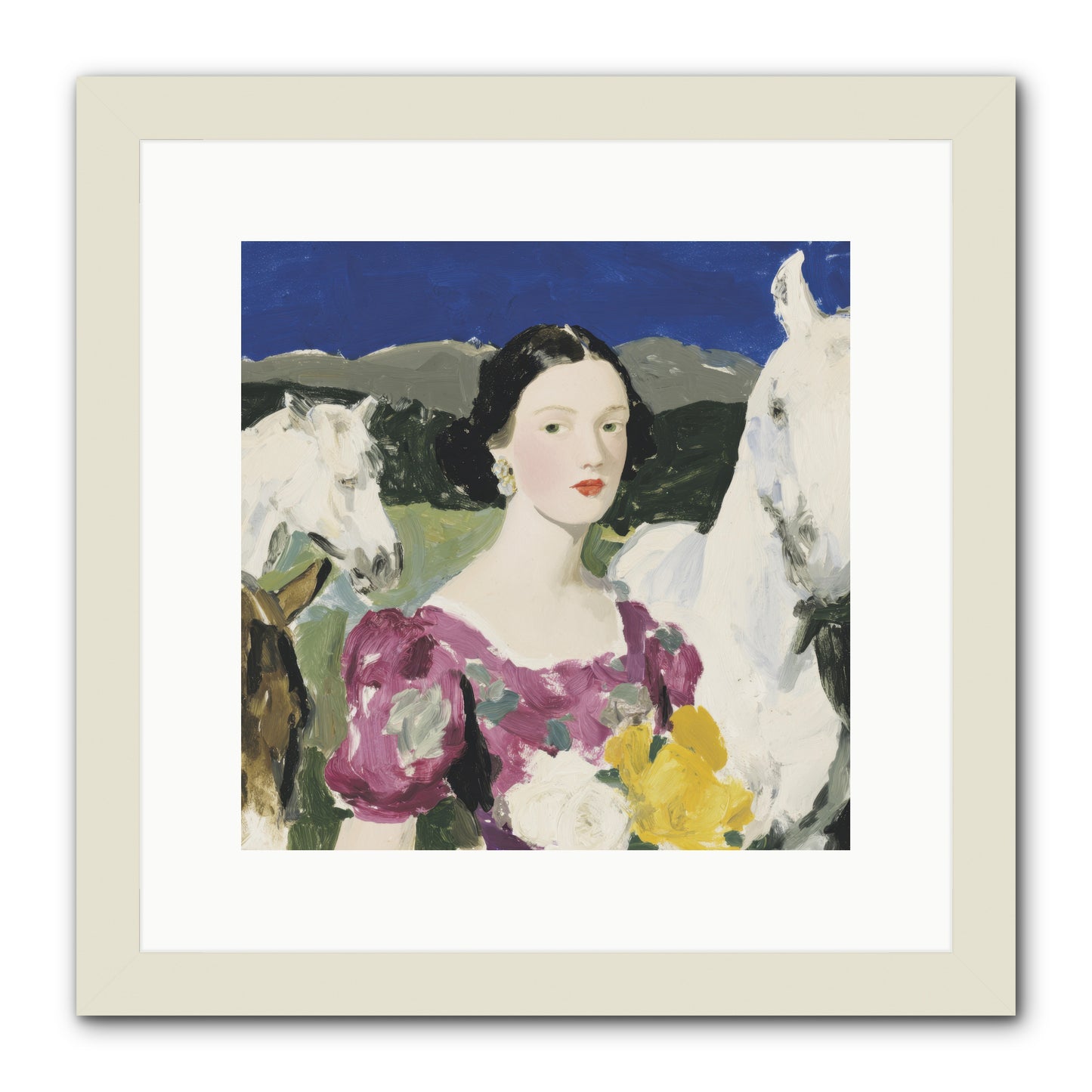 In the Dream Landscape -- Framed Print - White 12x12