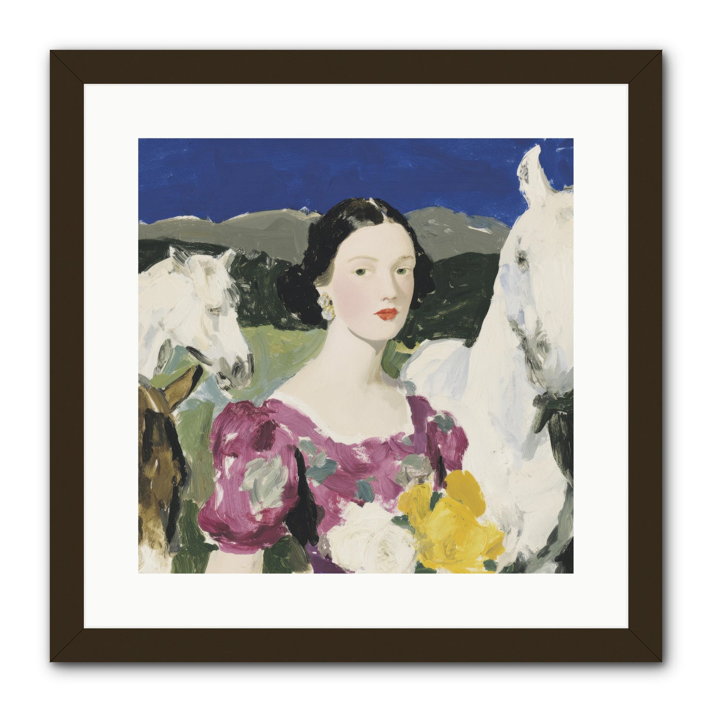 In the Dream Landscape -- Framed Print - Black 16x16