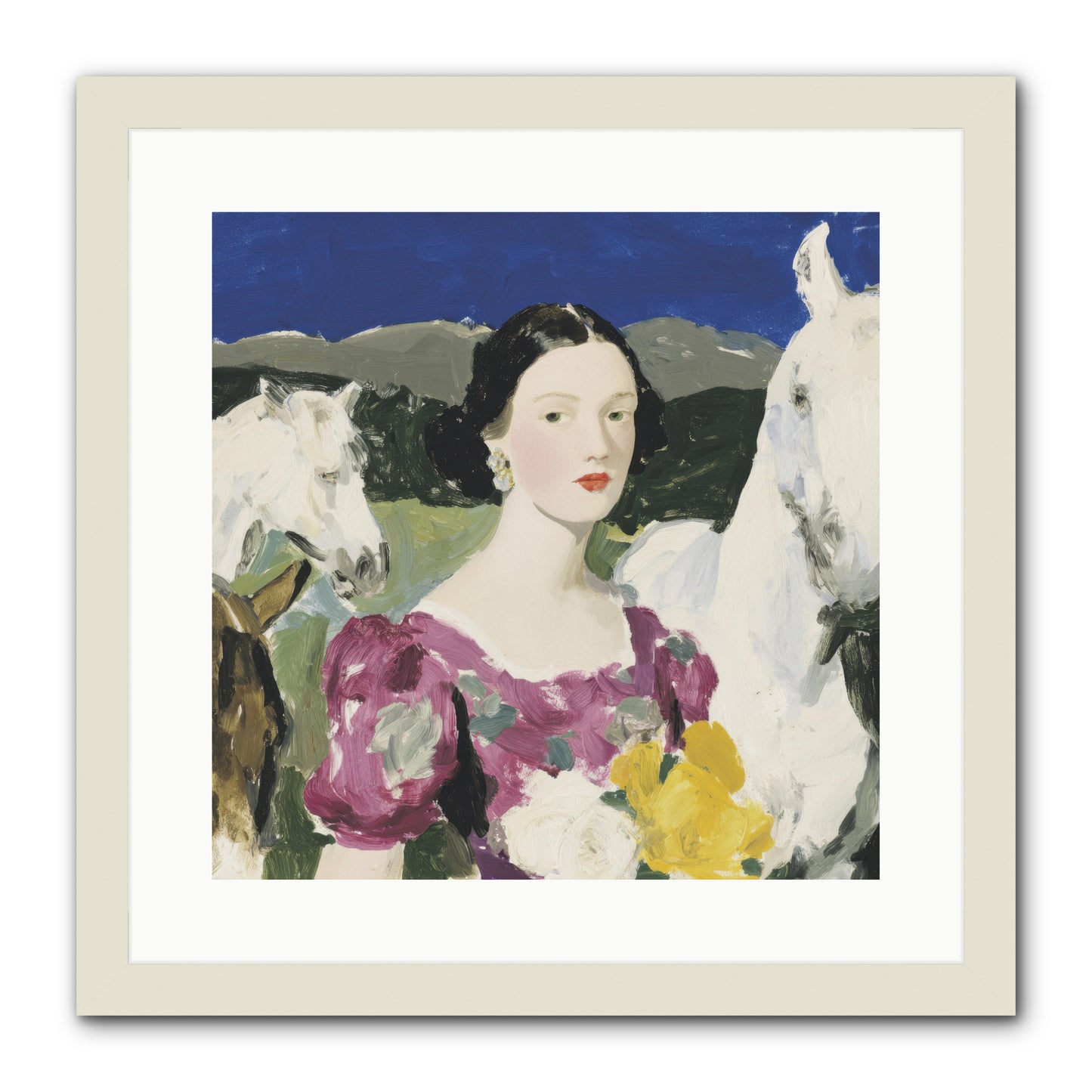In the Dream Landscape -- Framed Print - White 16x16