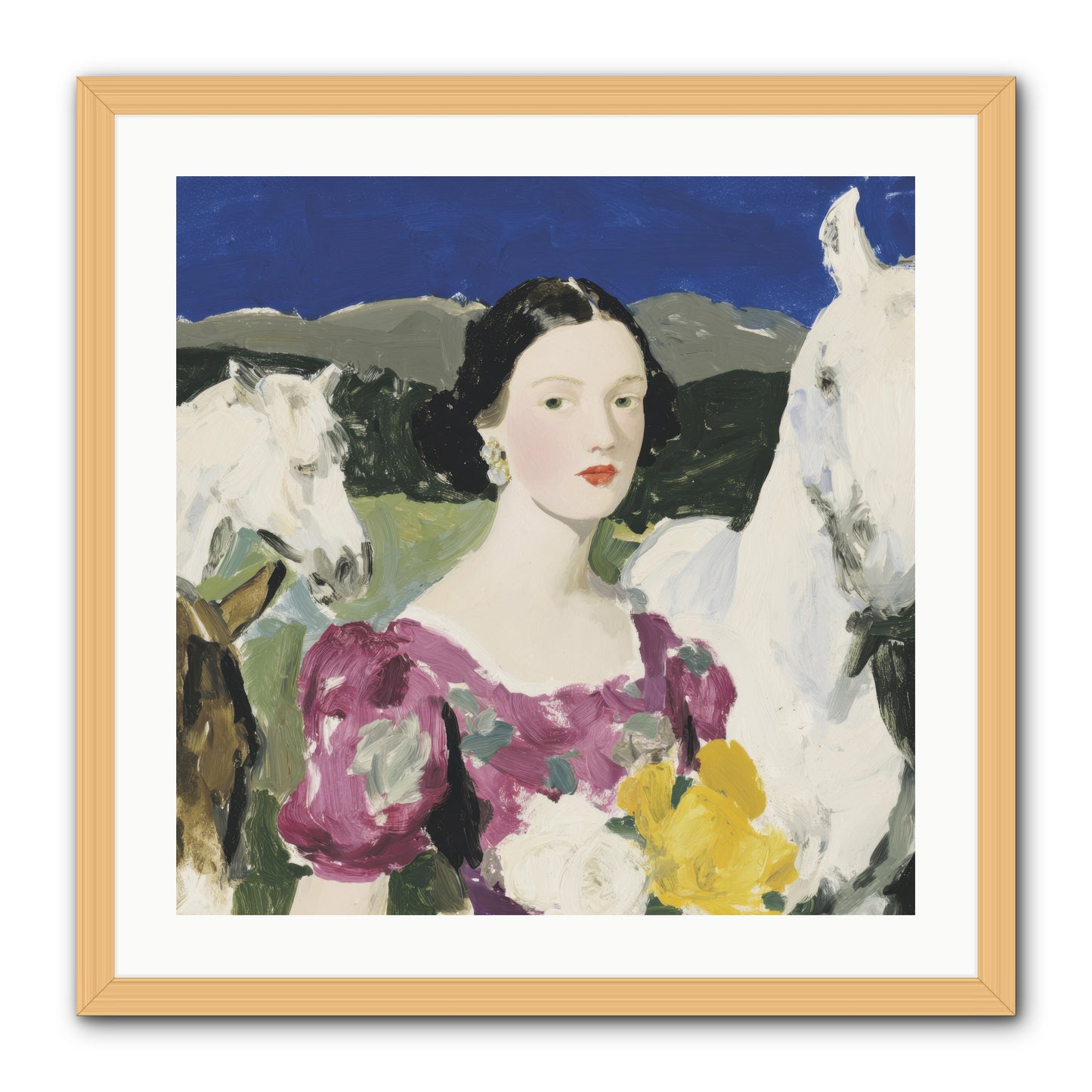 In the Dream Landscape -- Framed Print - Natural 24x24