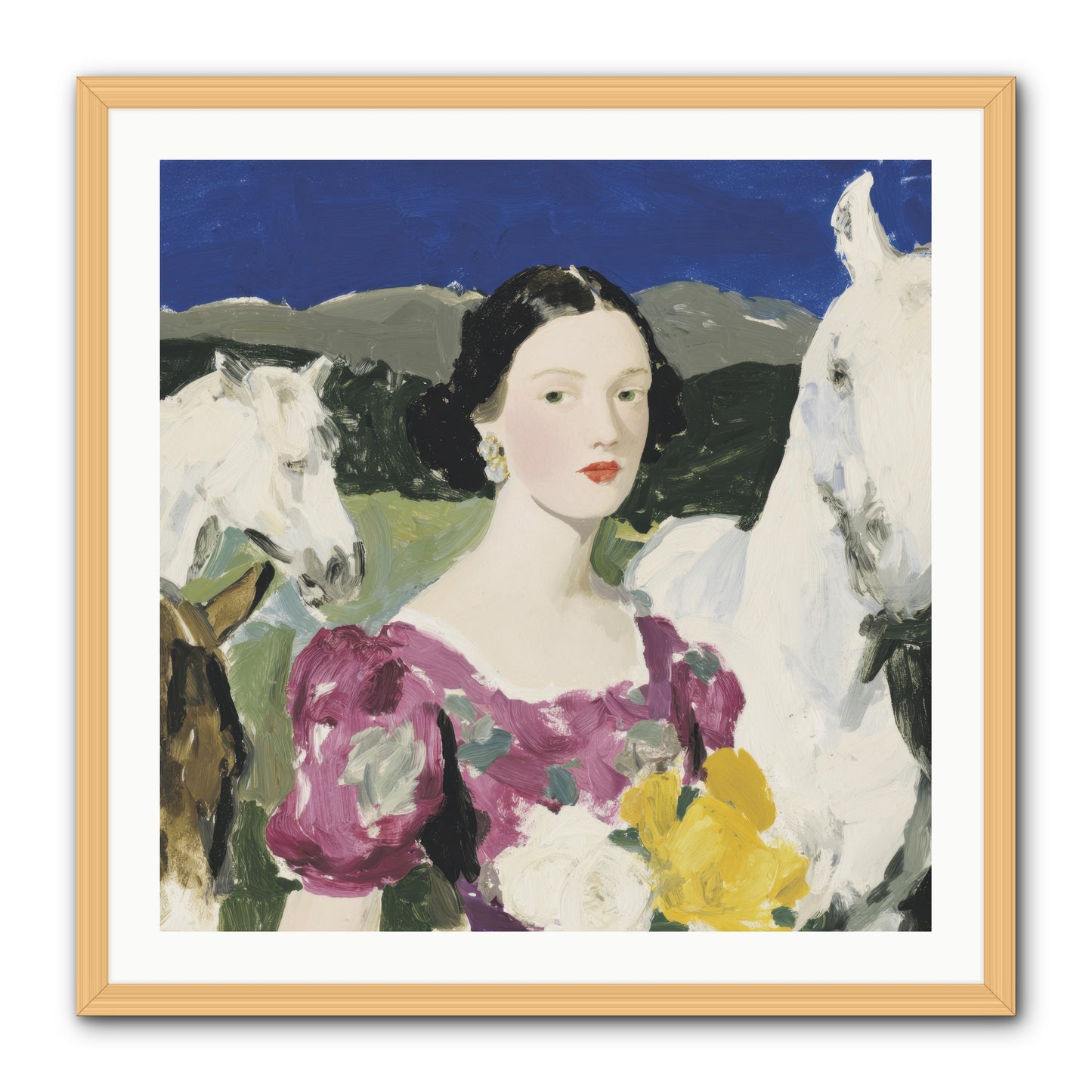 In the Dream Landscape -- Framed Print - Natural 30x30