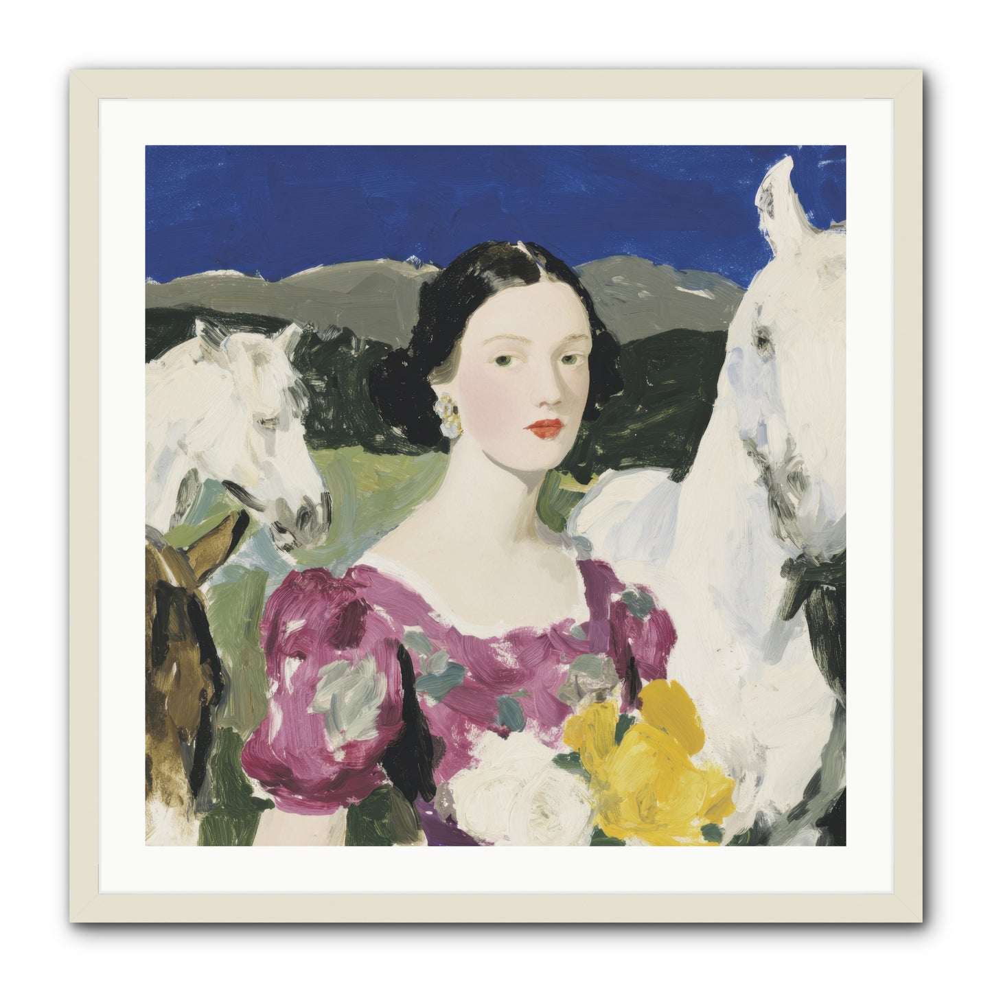 In the Dream Landscape -- Framed Print - White 30x30