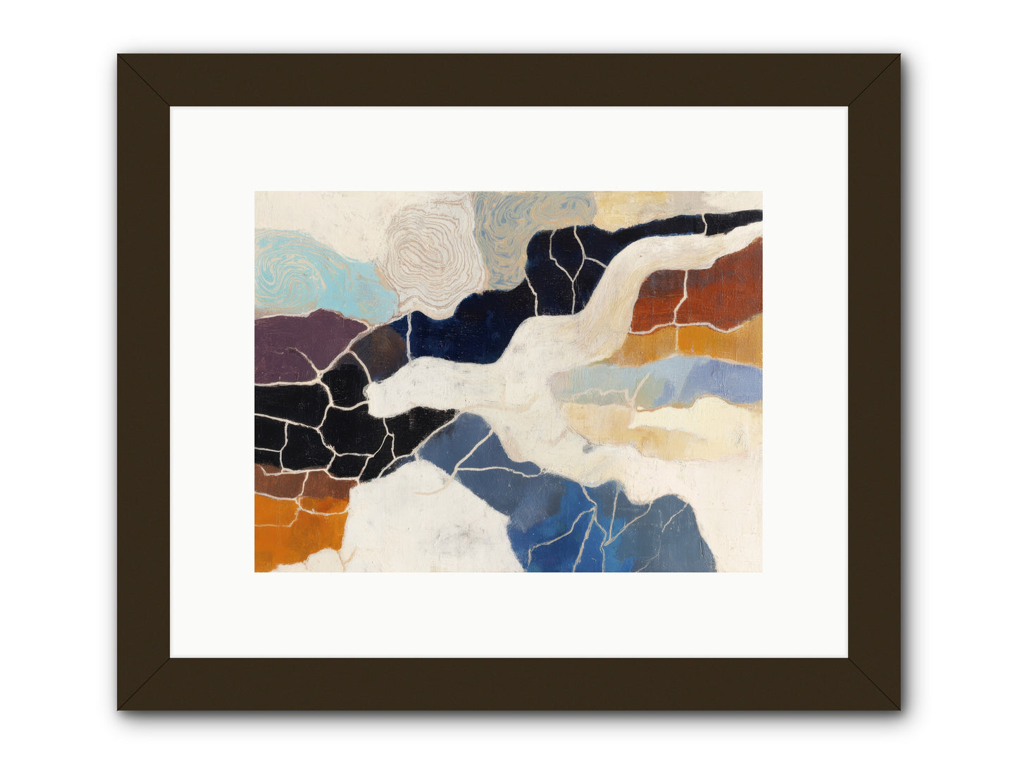 Incise -- Framed Print - Black 12x9
