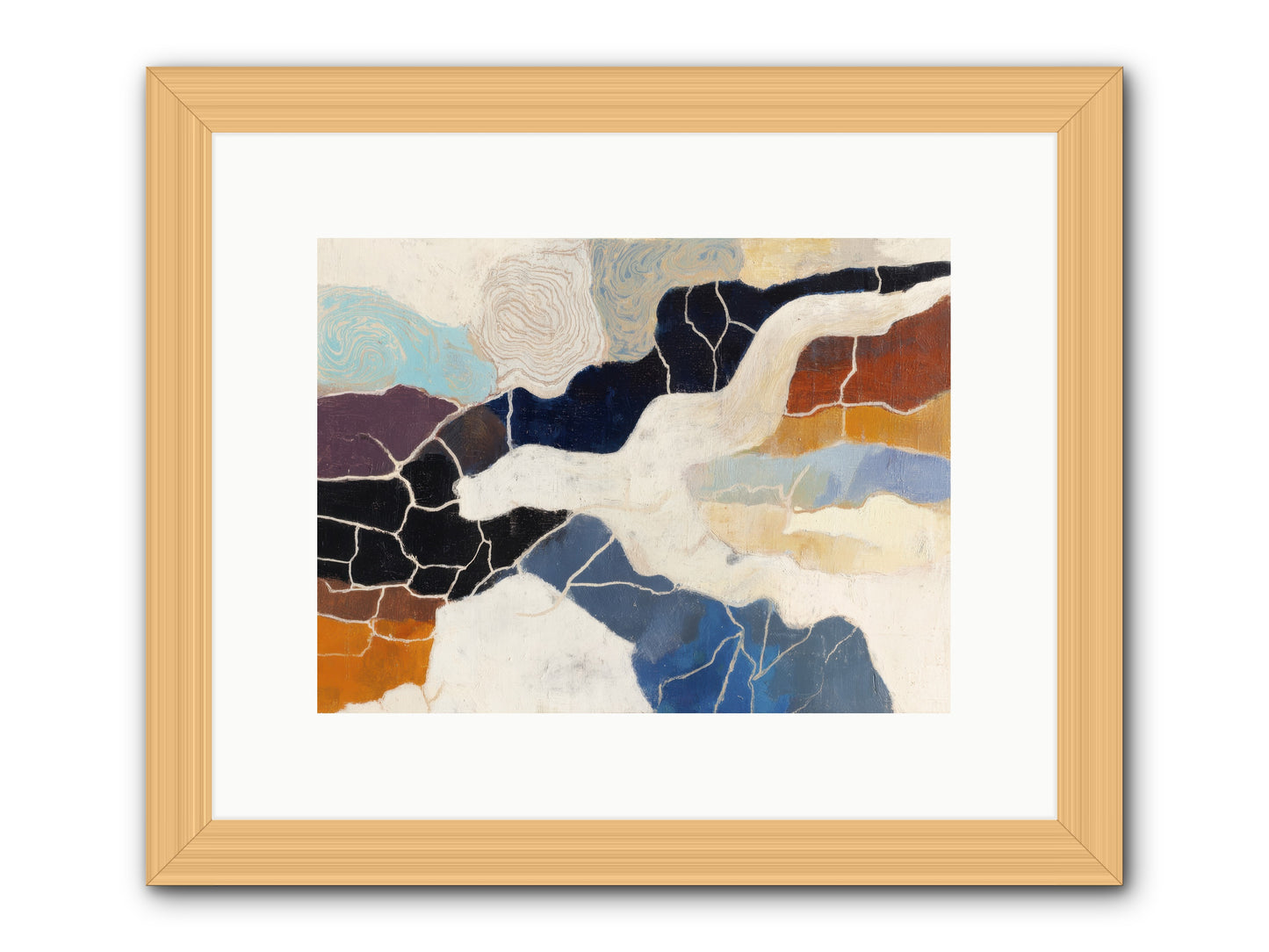 Incise -- Framed Print - Natural 12x9