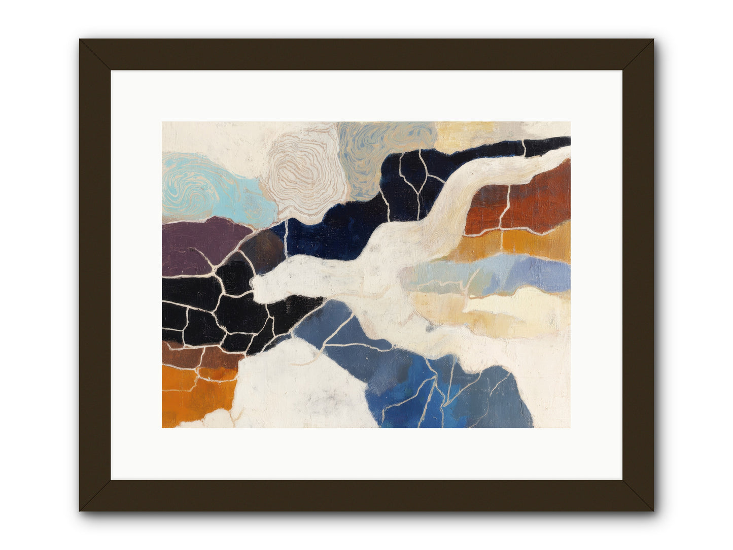 Incise -- Framed Print - Black 16x12