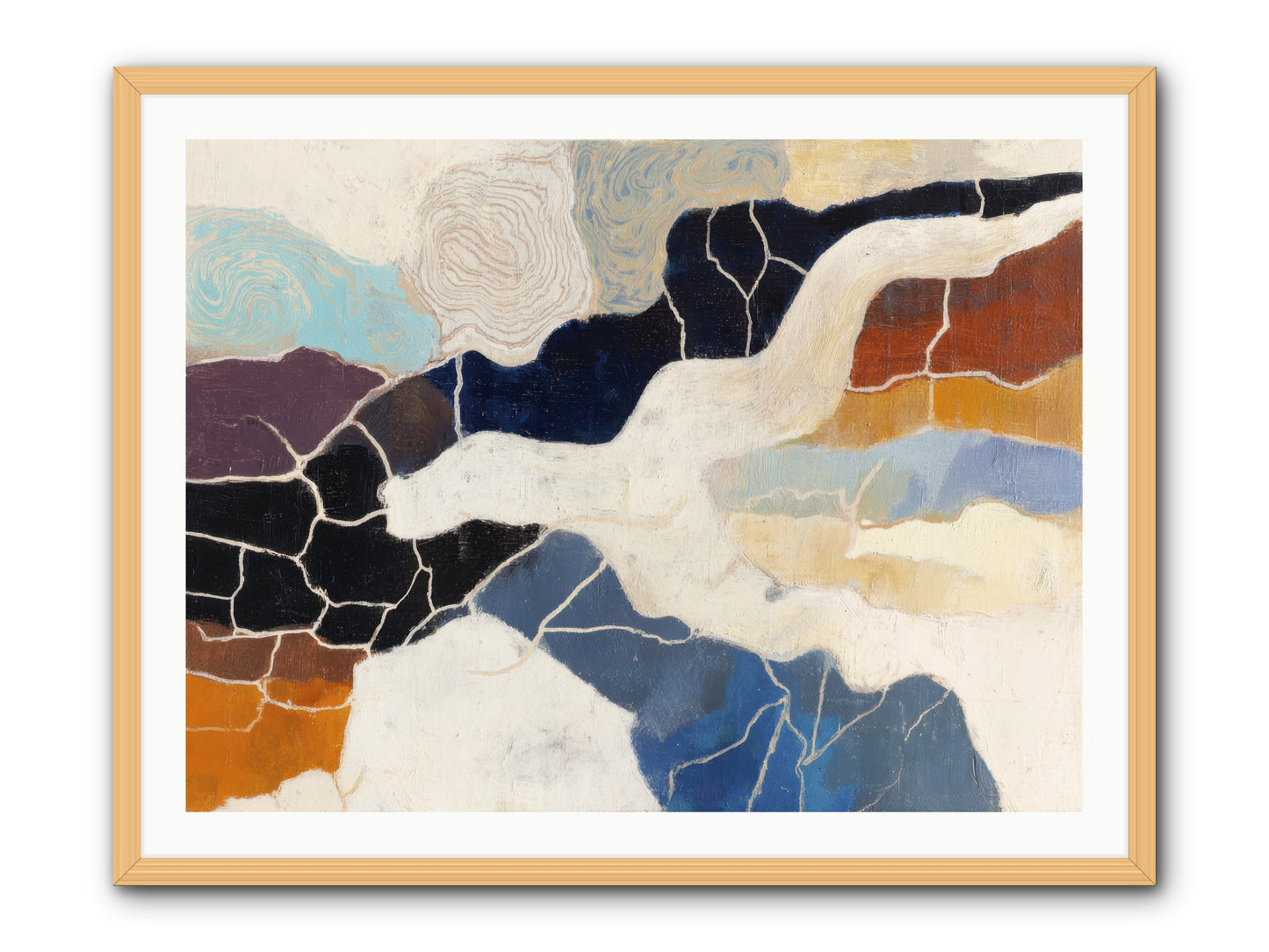 Incise -- Framed Print - Natural 40x30