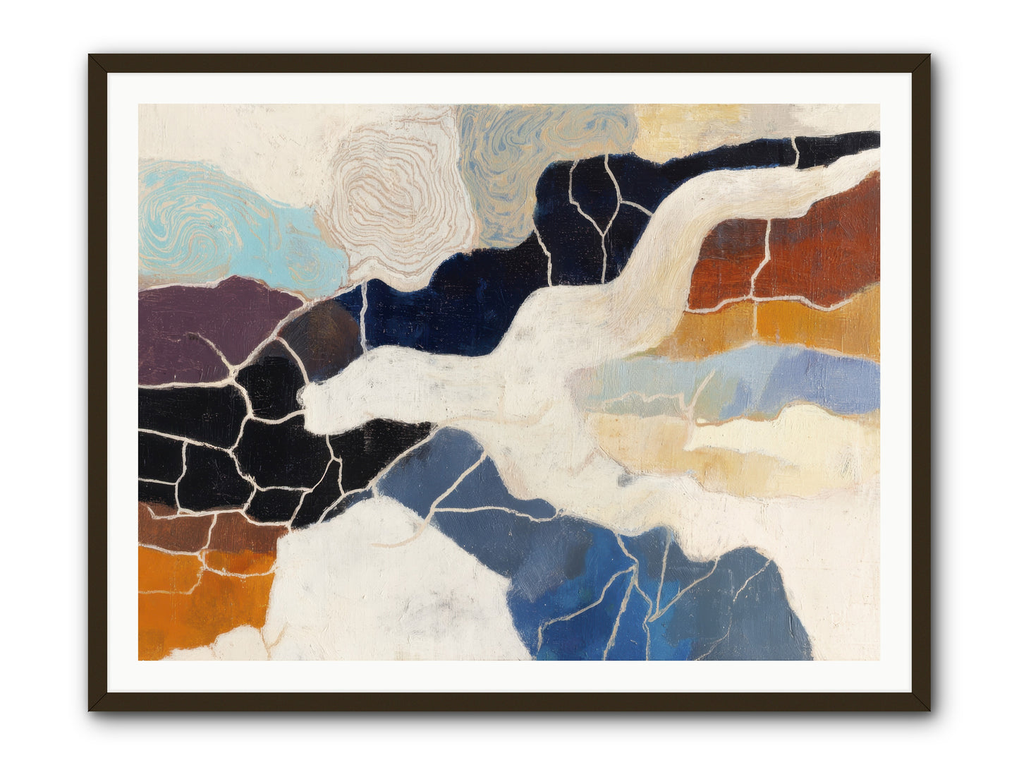 Incise -- Framed Print - Black 48x36