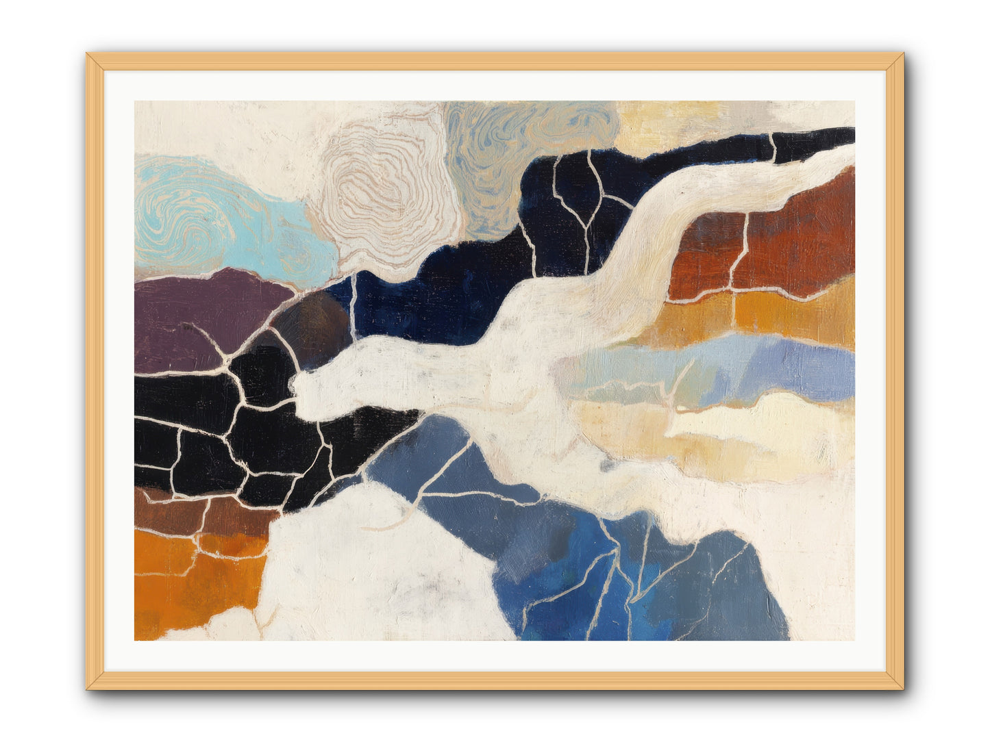 Incise -- Framed Print - Natural 48x36