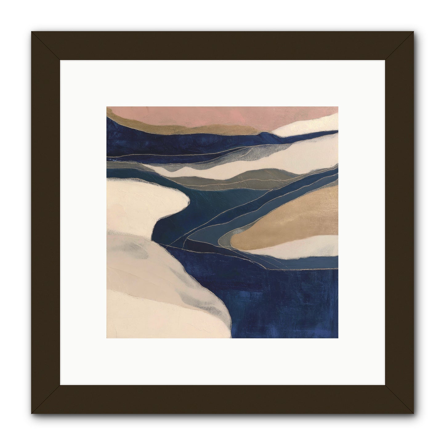 Indigo  -- Framed Print - Black 10x10
