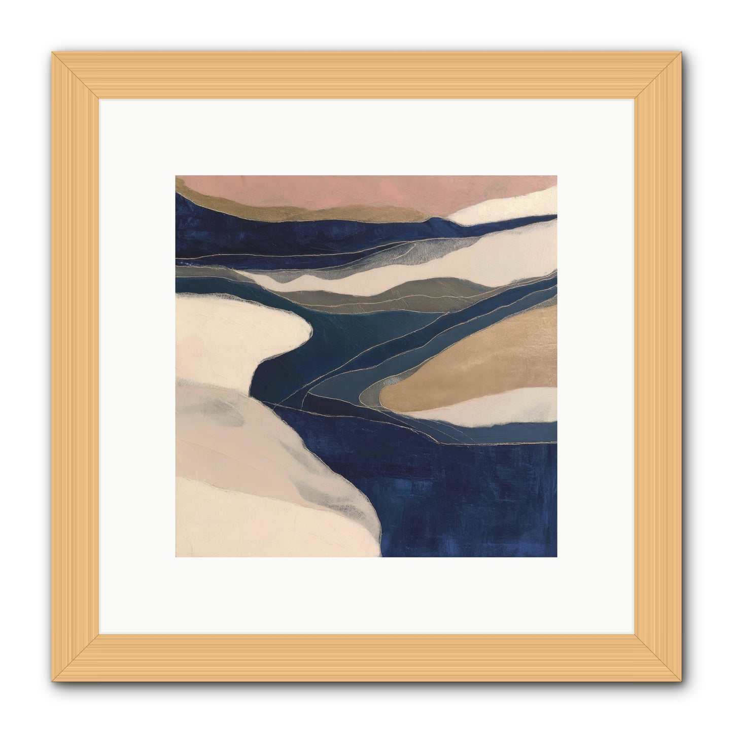 Indigo  -- Framed Print - Natural 10x10