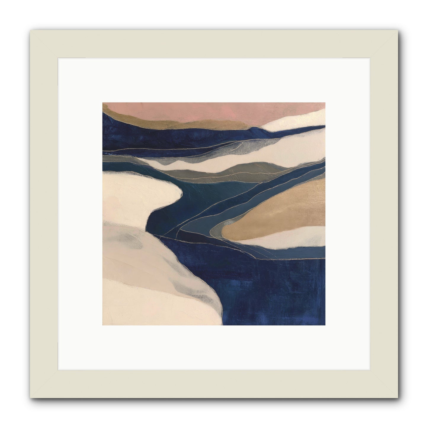 Indigo  -- Framed Print - White 10x10