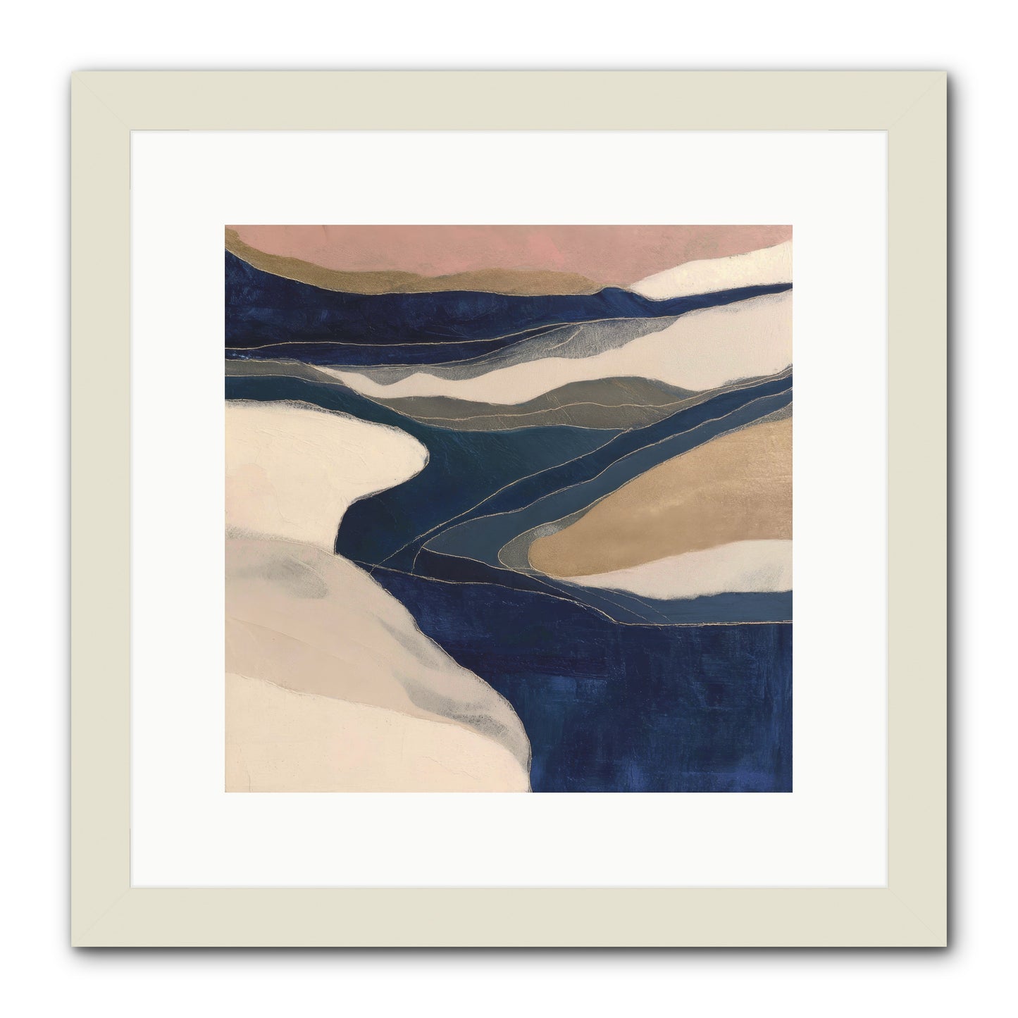 Indigo  -- Framed Print - White 12x12