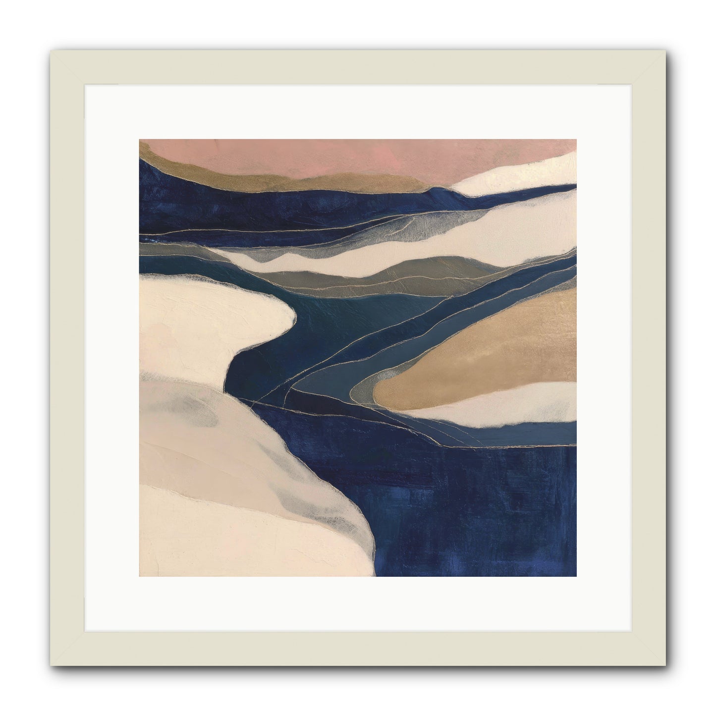 Indigo  -- Framed Print - White 16x16