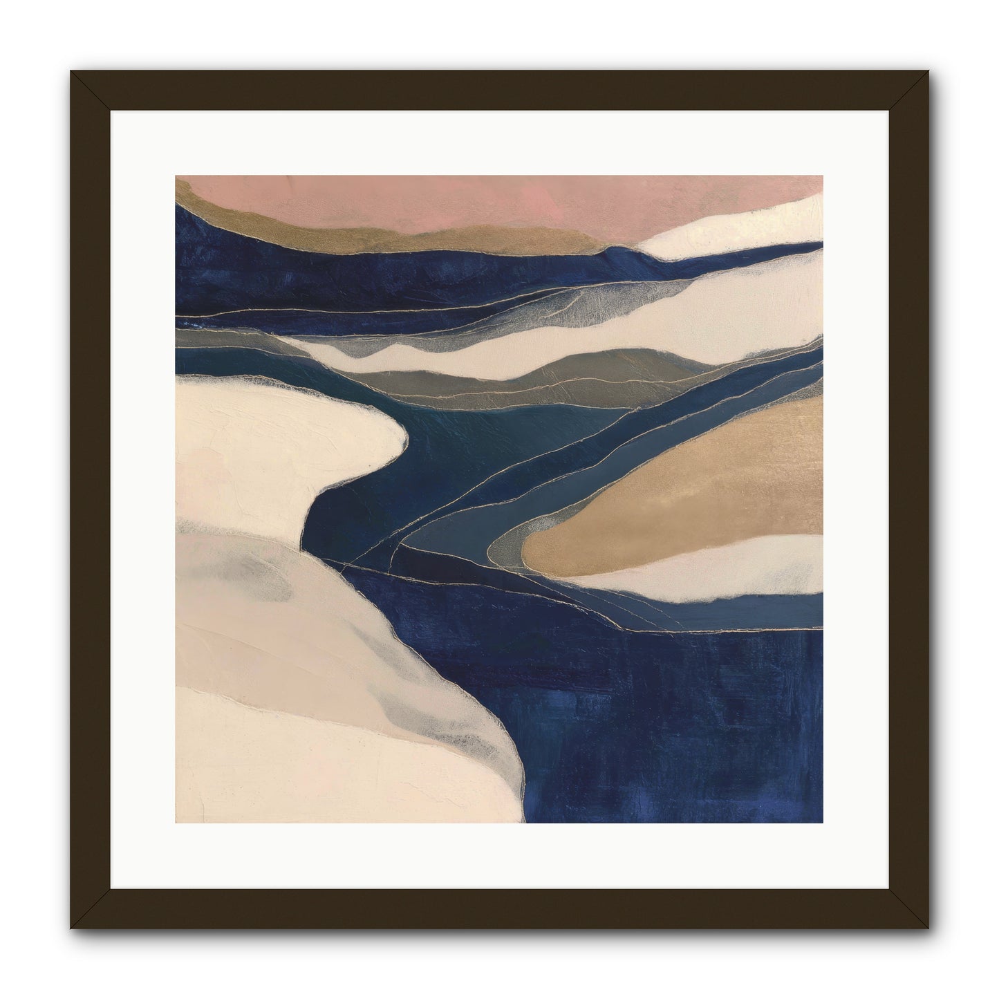 Indigo  -- Framed Print - Black 20x20