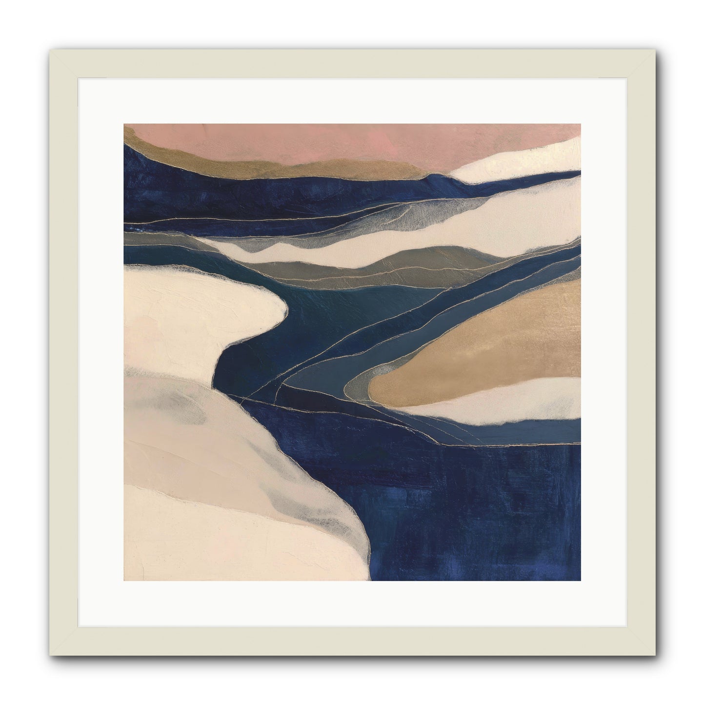 Indigo  -- Framed Print - White 20x20