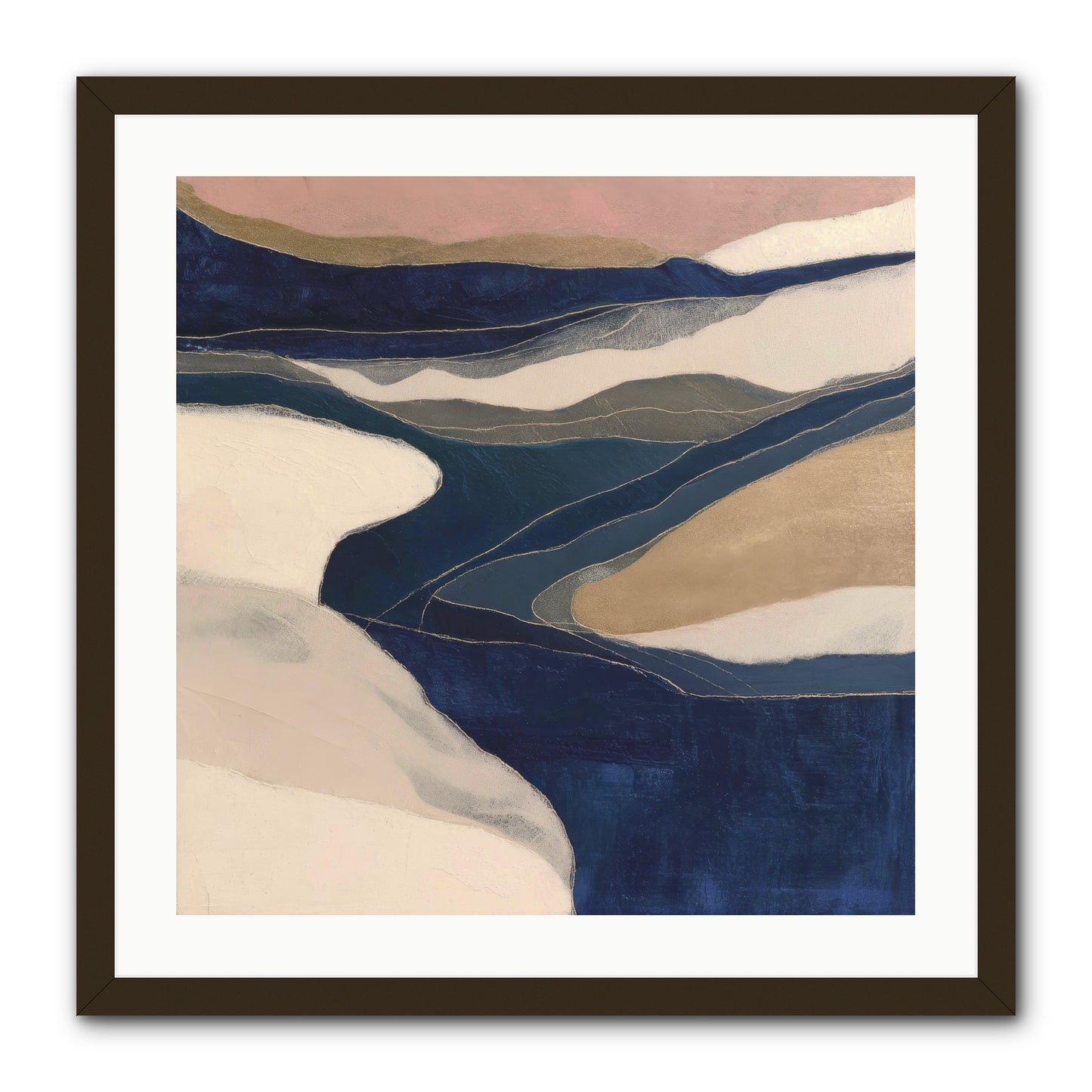 Indigo  -- Framed Print - Black 24x24