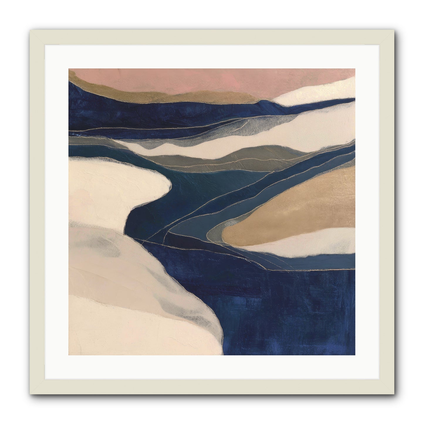 Indigo  -- Framed Print - White 24x24