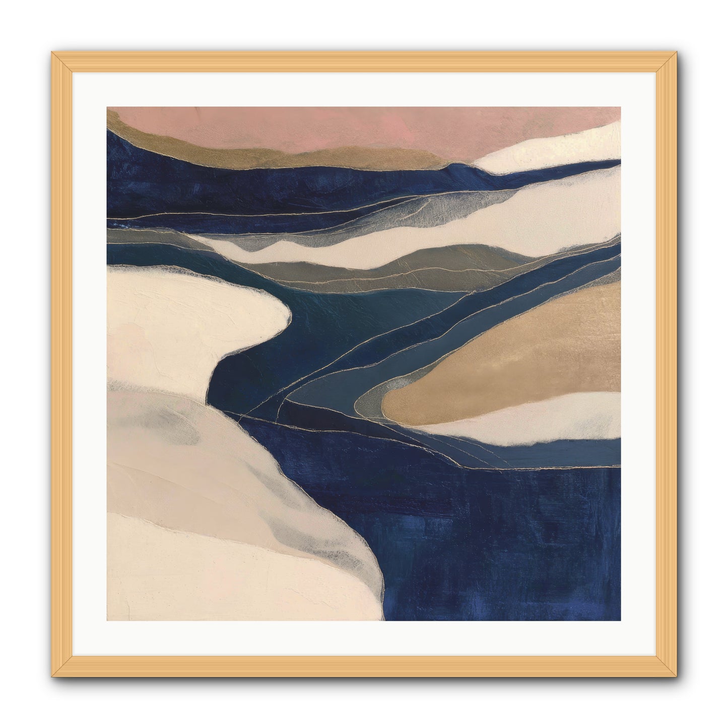 Indigo  -- Framed Print - Natural 30x30