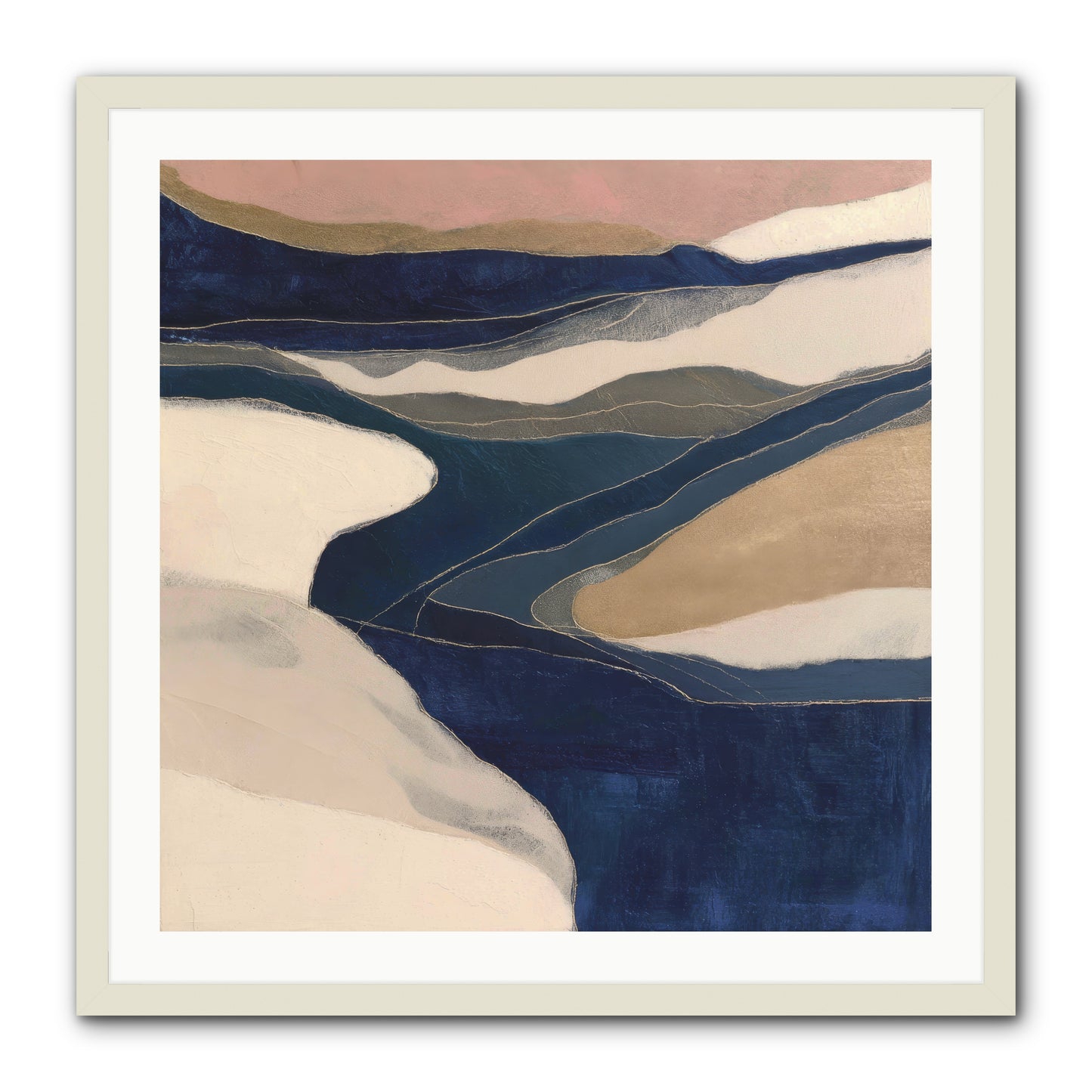 Indigo  -- Framed Print - White 30x30