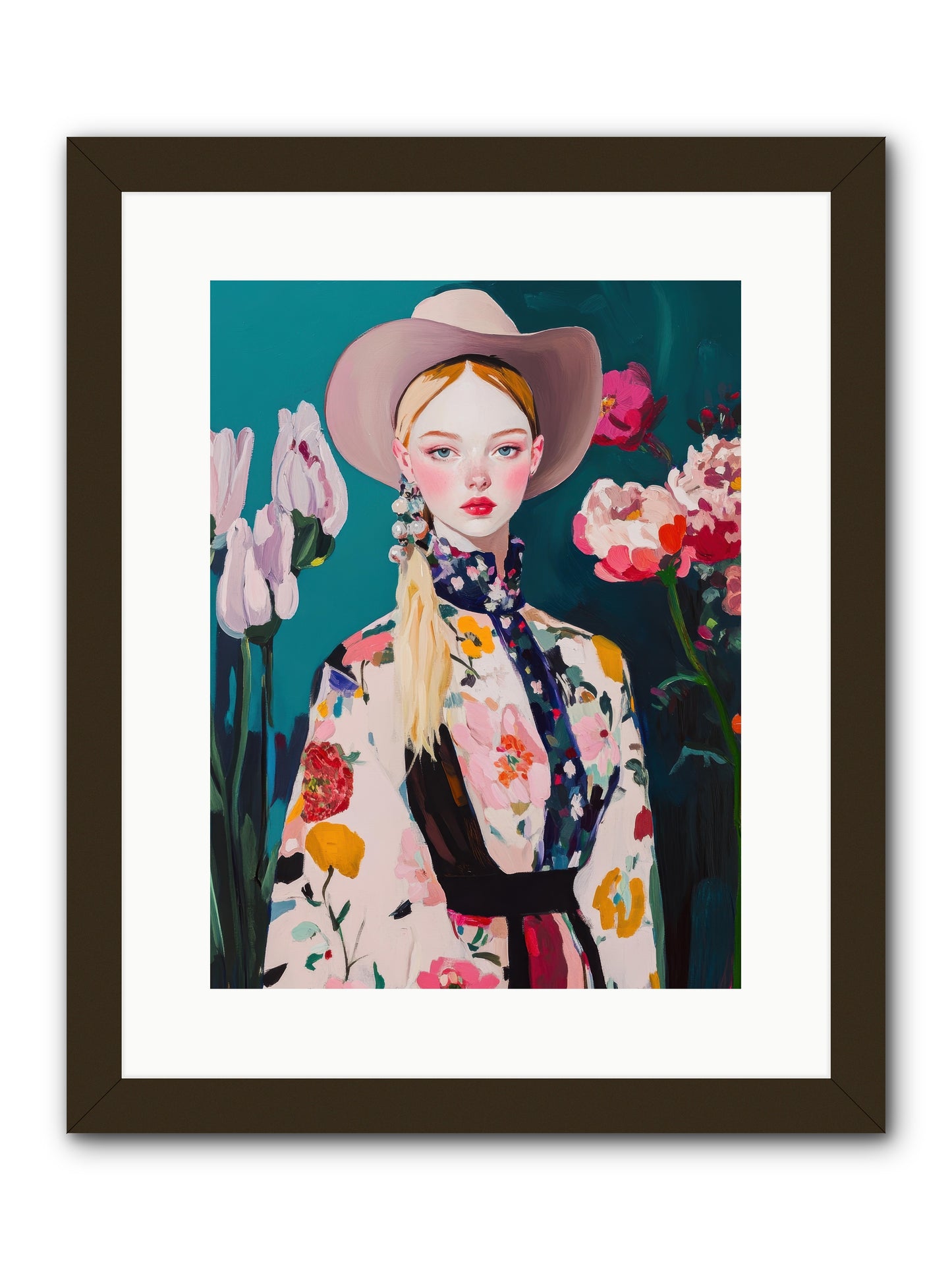 Indigo Desert -- Framed Print - Black 12x16
