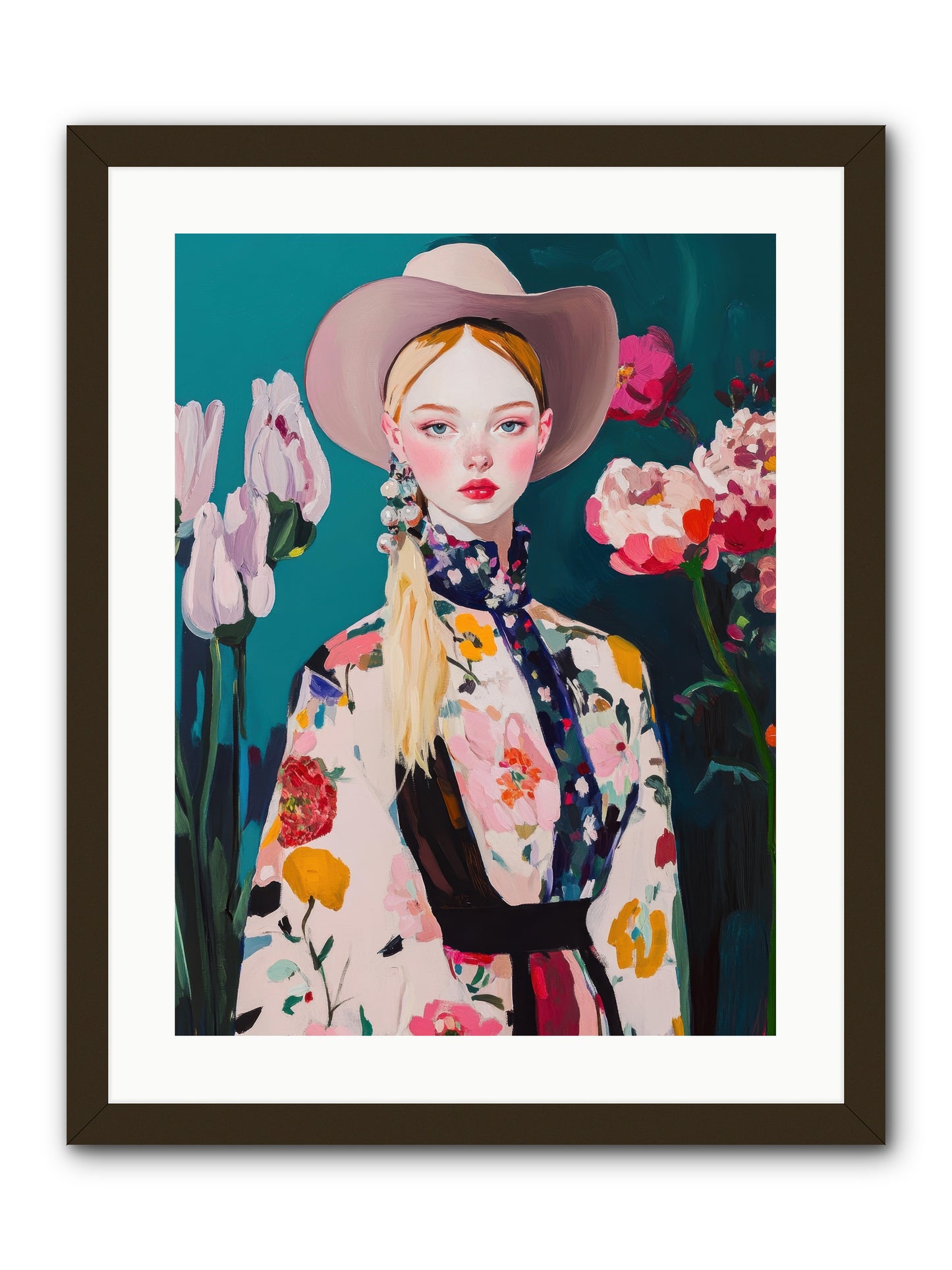 Indigo Desert -- Framed Print - Black 18x24