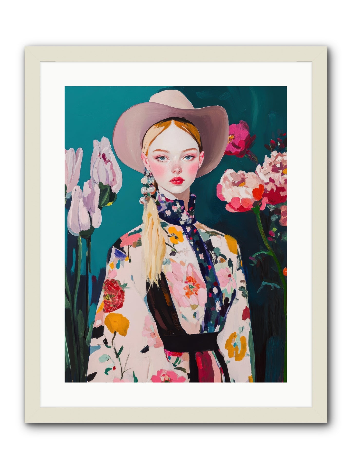 Indigo Desert -- Framed Print - White 18x24
