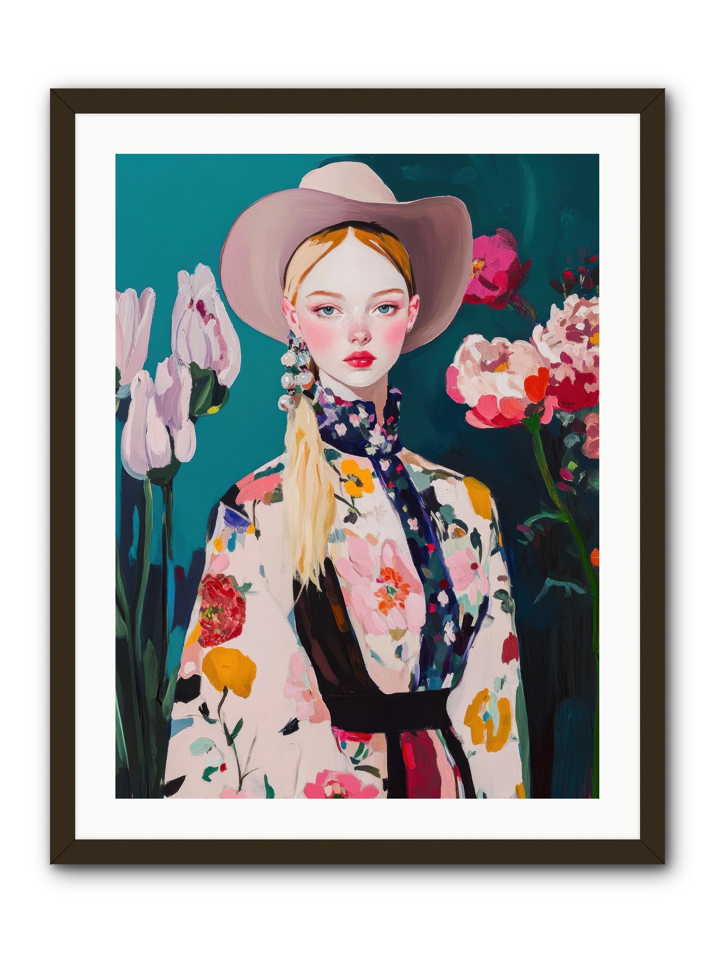 Indigo Desert -- Framed Print - Black 24x32