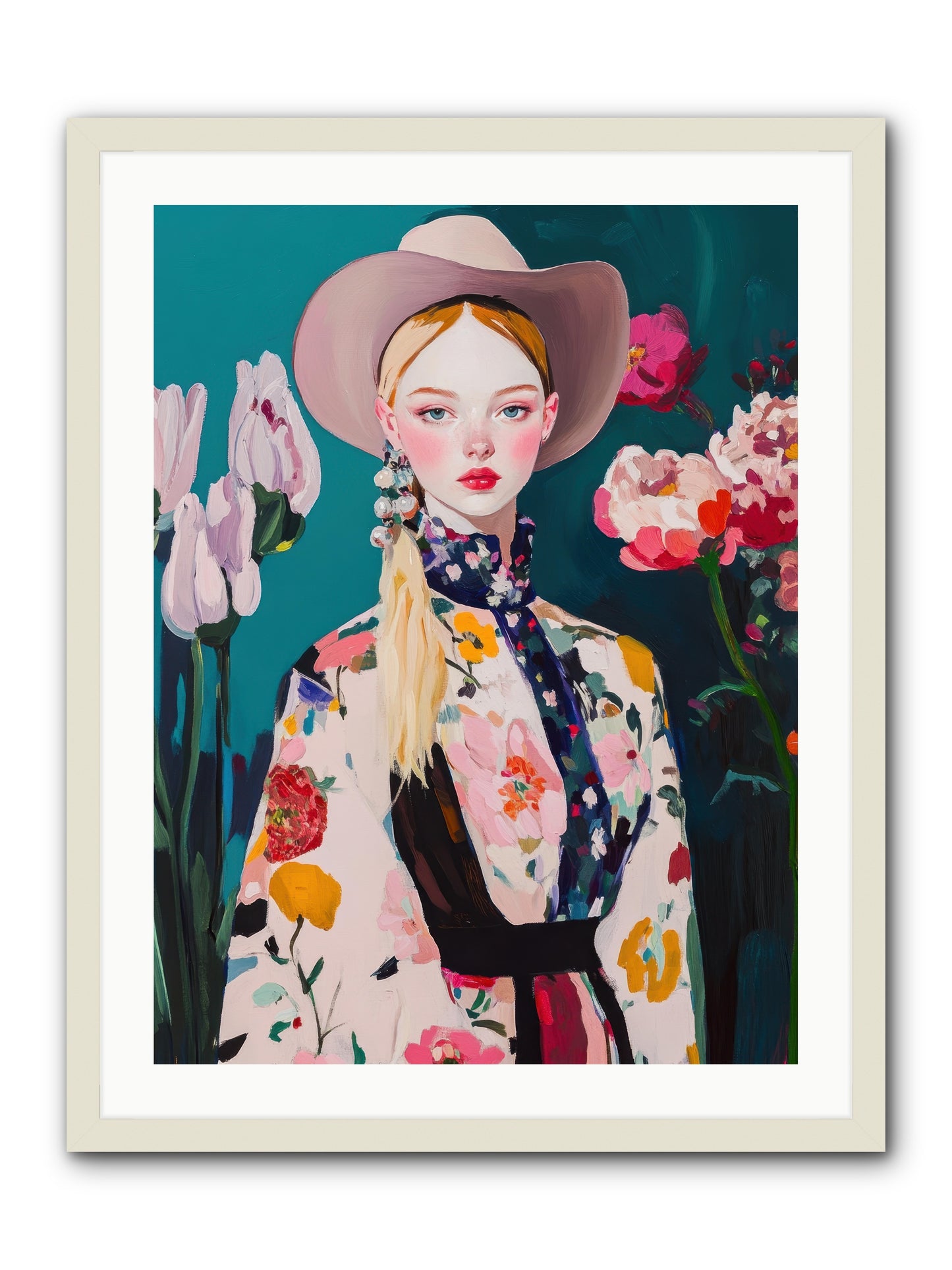 Indigo Desert -- Framed Print - White 24x32