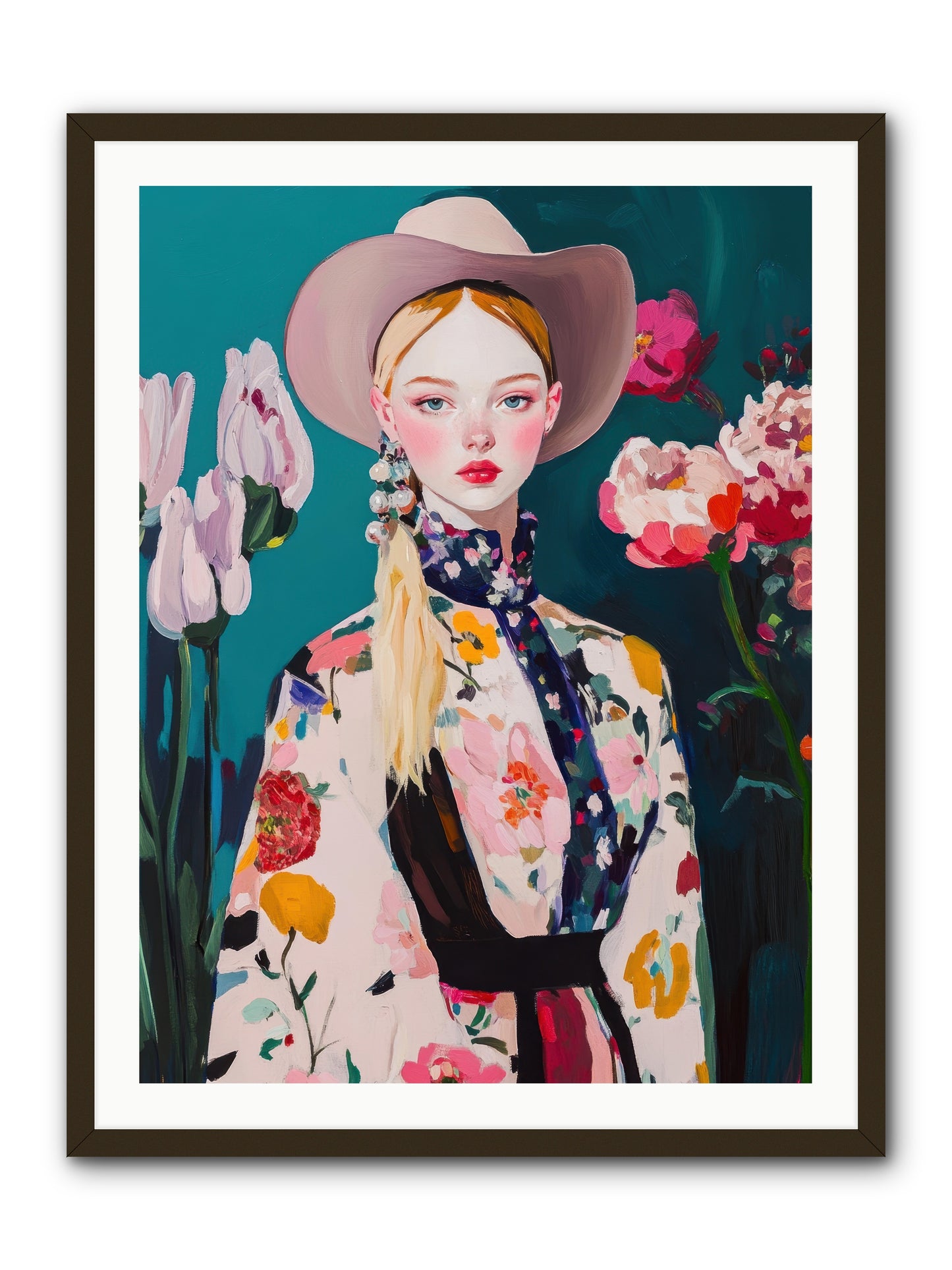 Indigo Desert -- Framed Print - Black 30x40