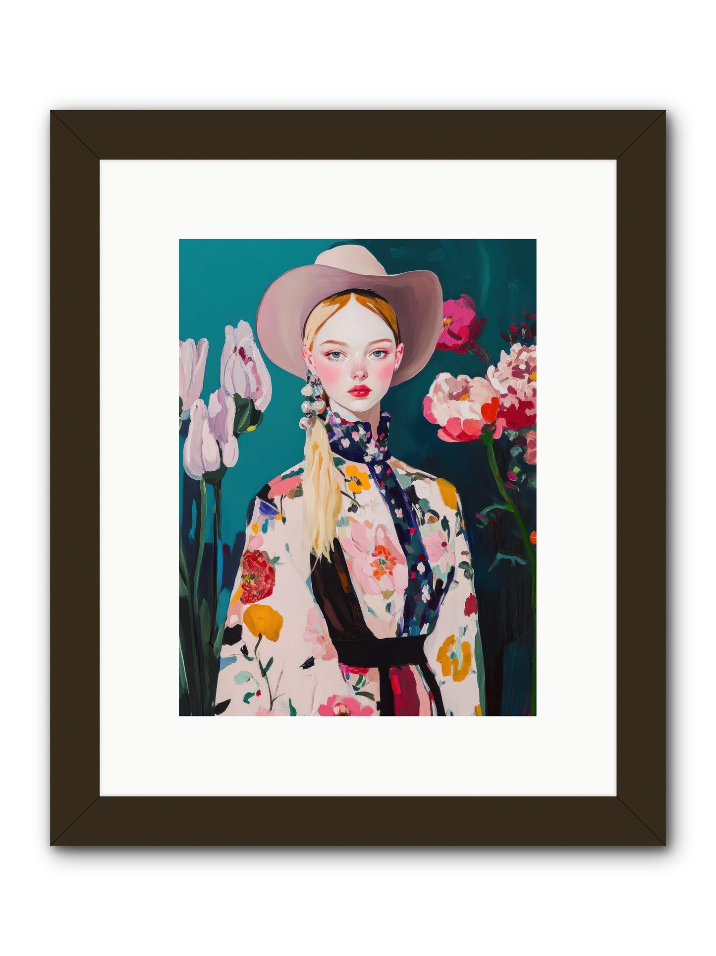 Indigo Desert -- Framed Print - Black 9x12