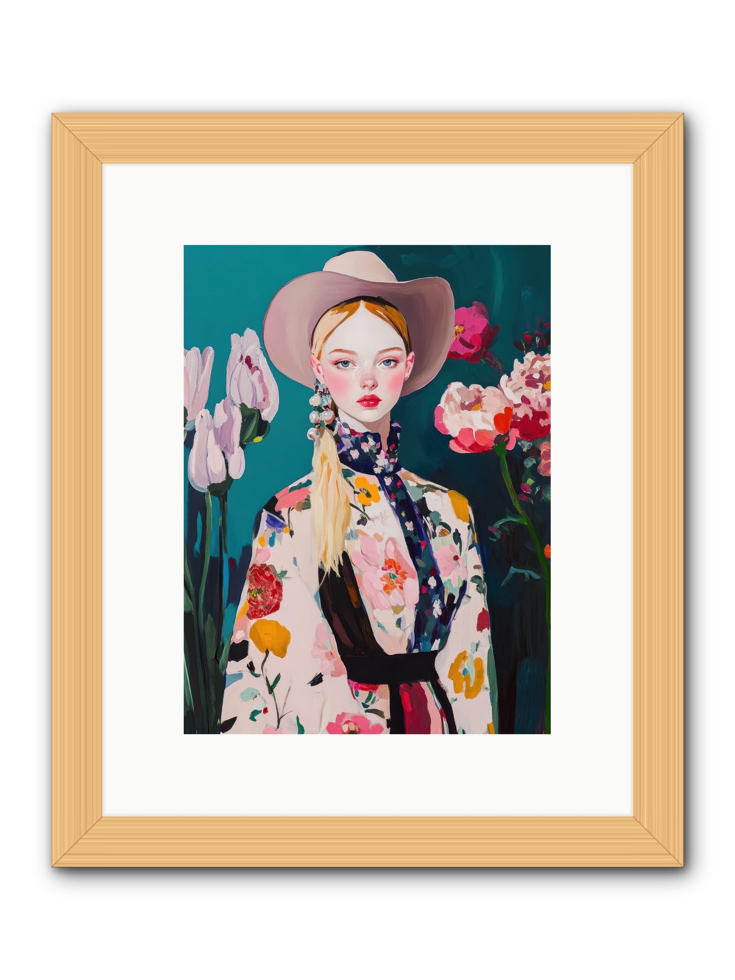 Indigo Desert -- Framed Print - Natural 9x12