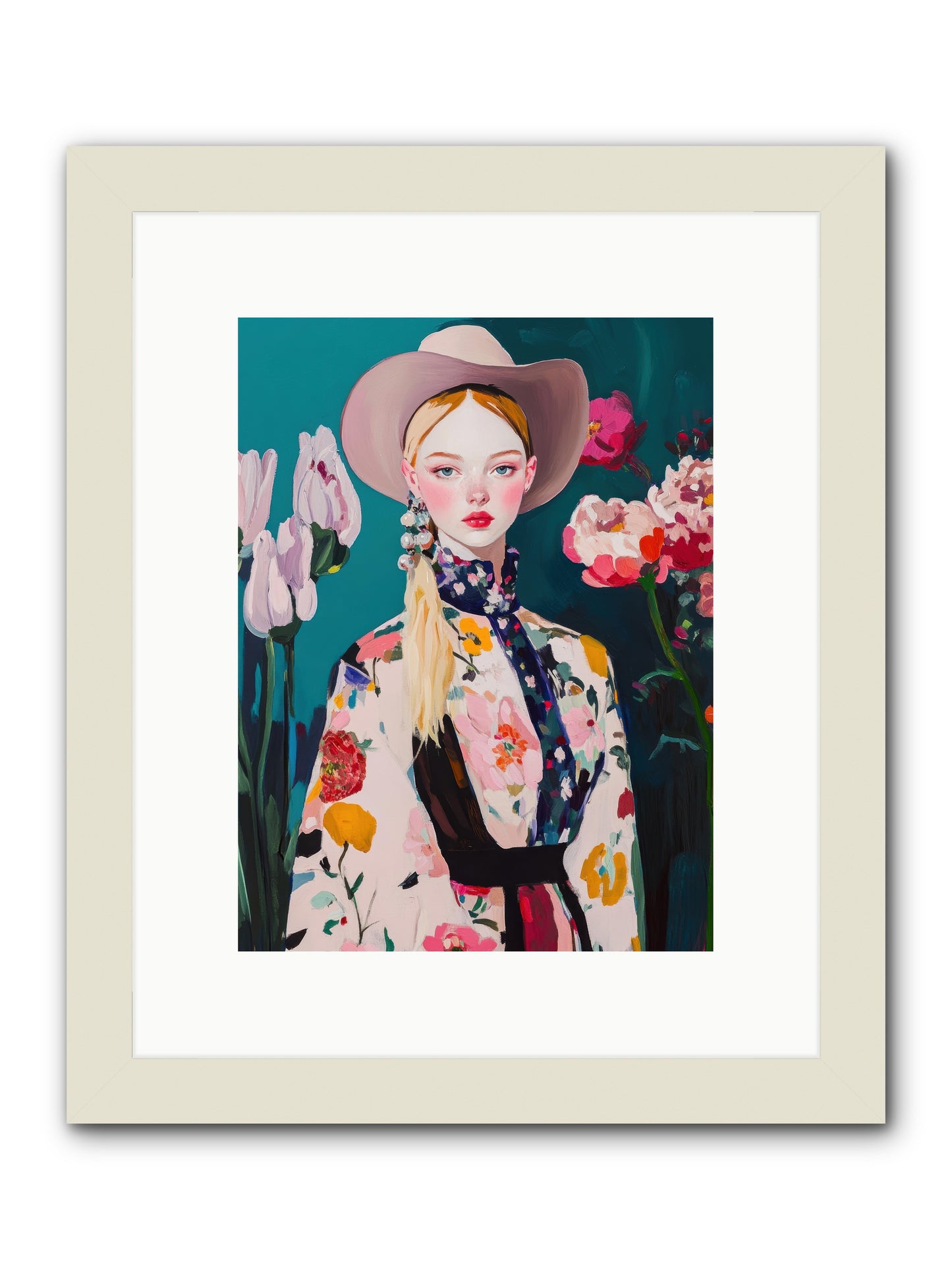 Indigo Desert -- Framed Print - White 9x12
