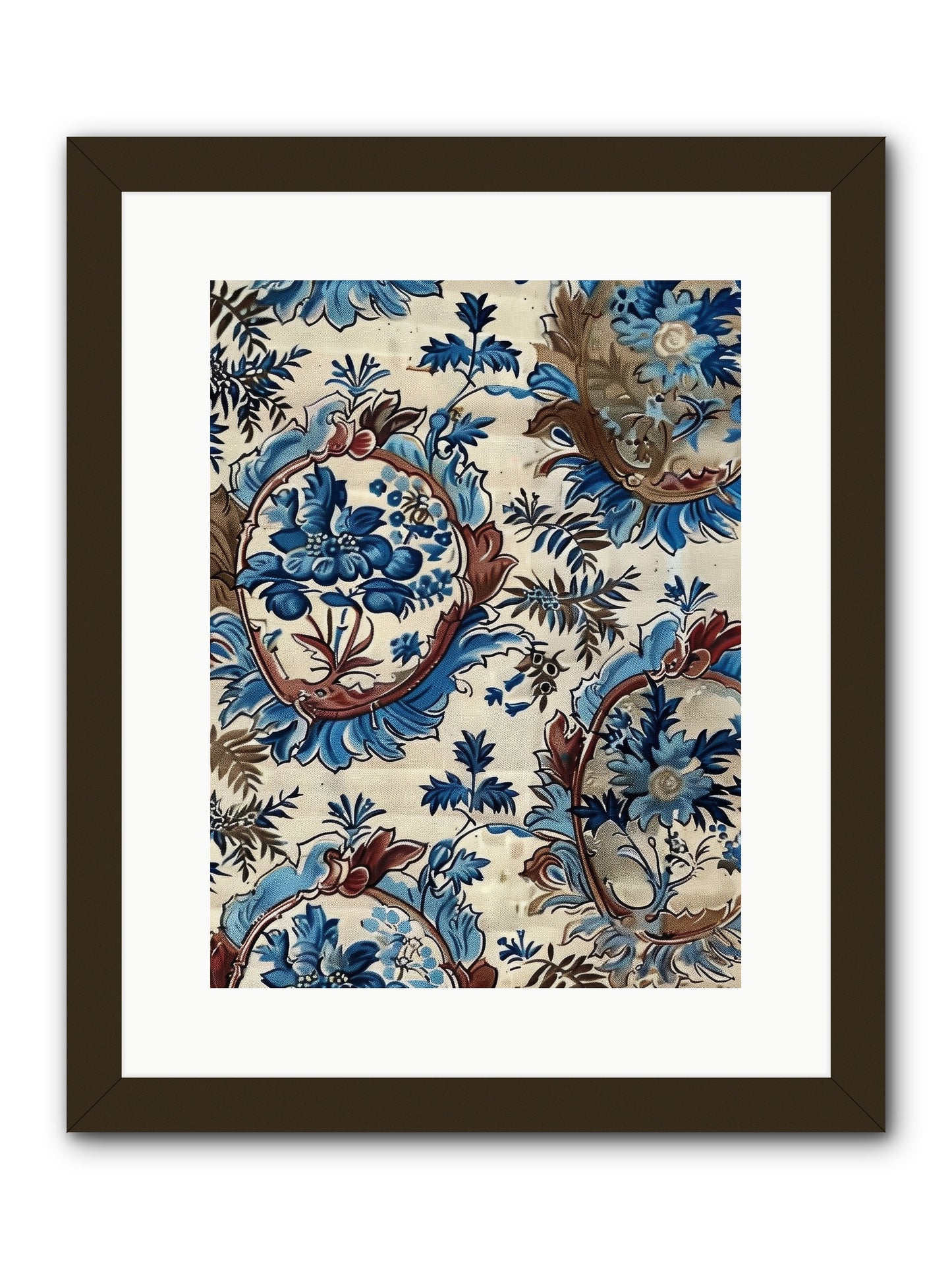 Indigo Silhouette -- Framed Print - Black 12x16