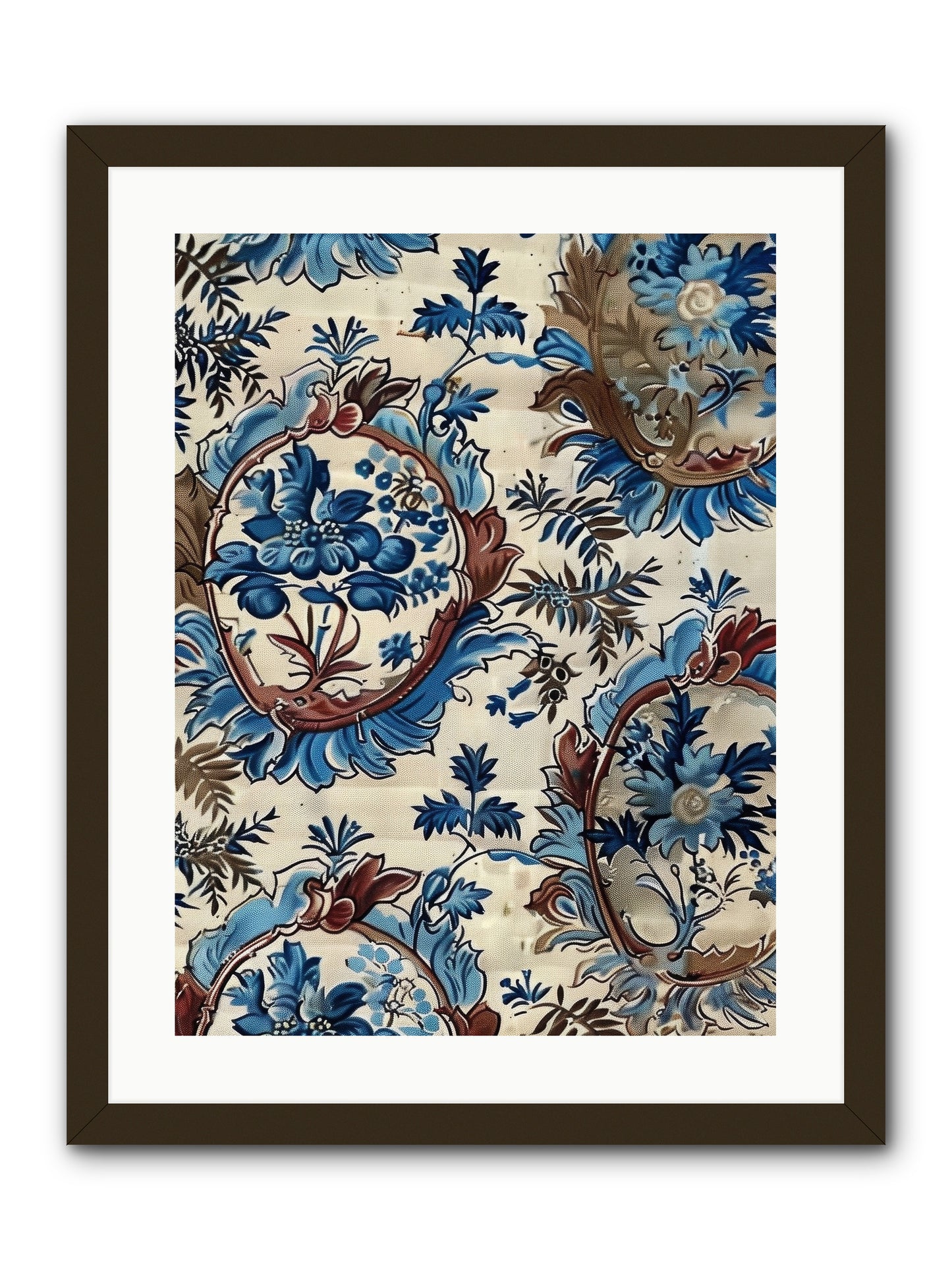 Indigo Silhouette -- Framed Print - Black 18x24