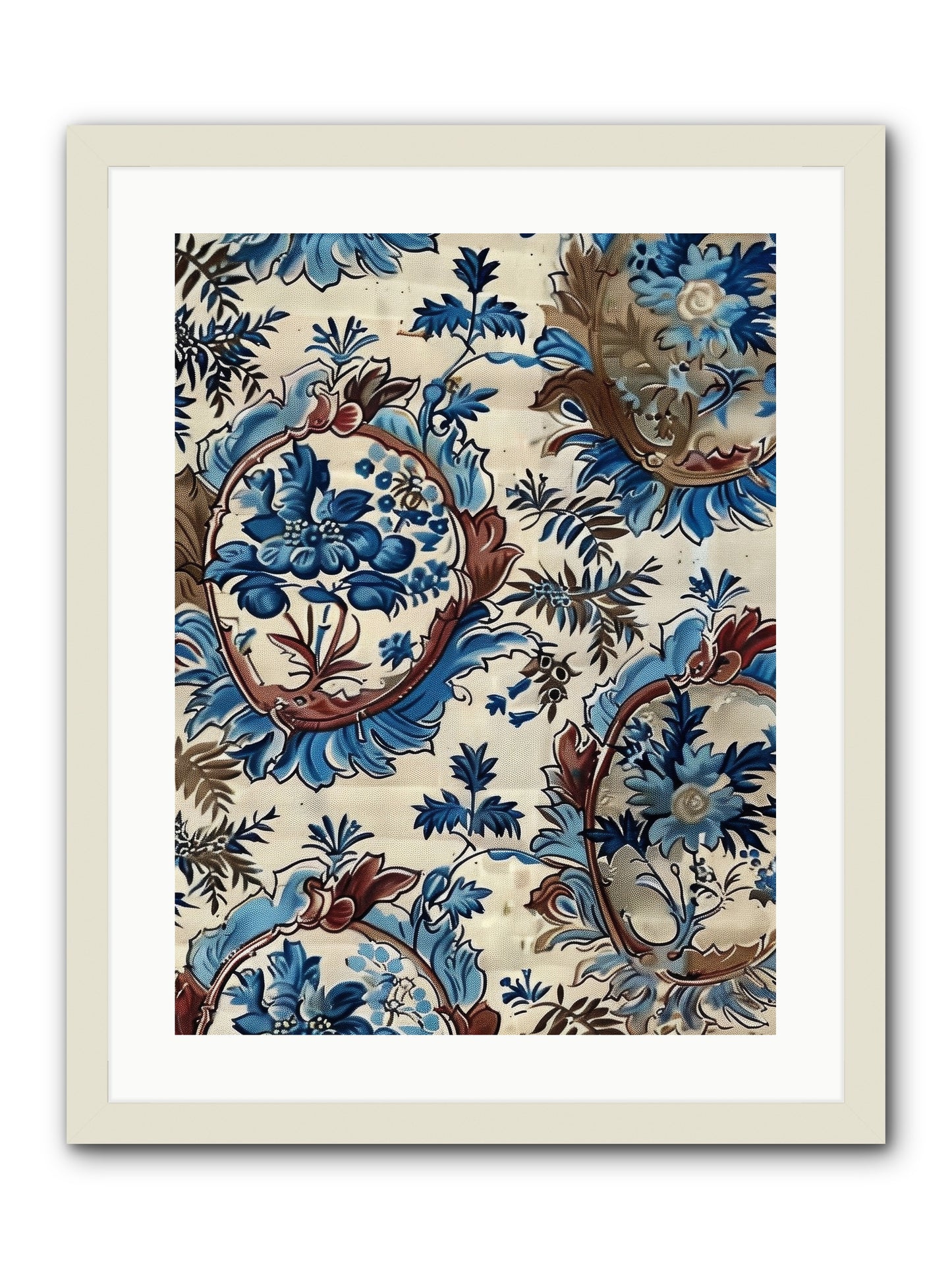 Indigo Silhouette -- Framed Print - White 18x24