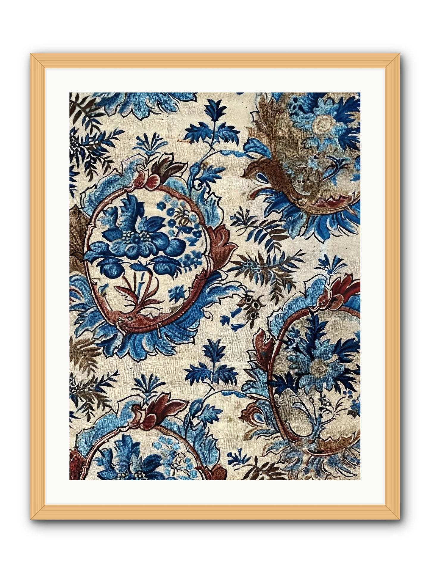 Indigo Silhouette -- Framed Print - Natural 24x32