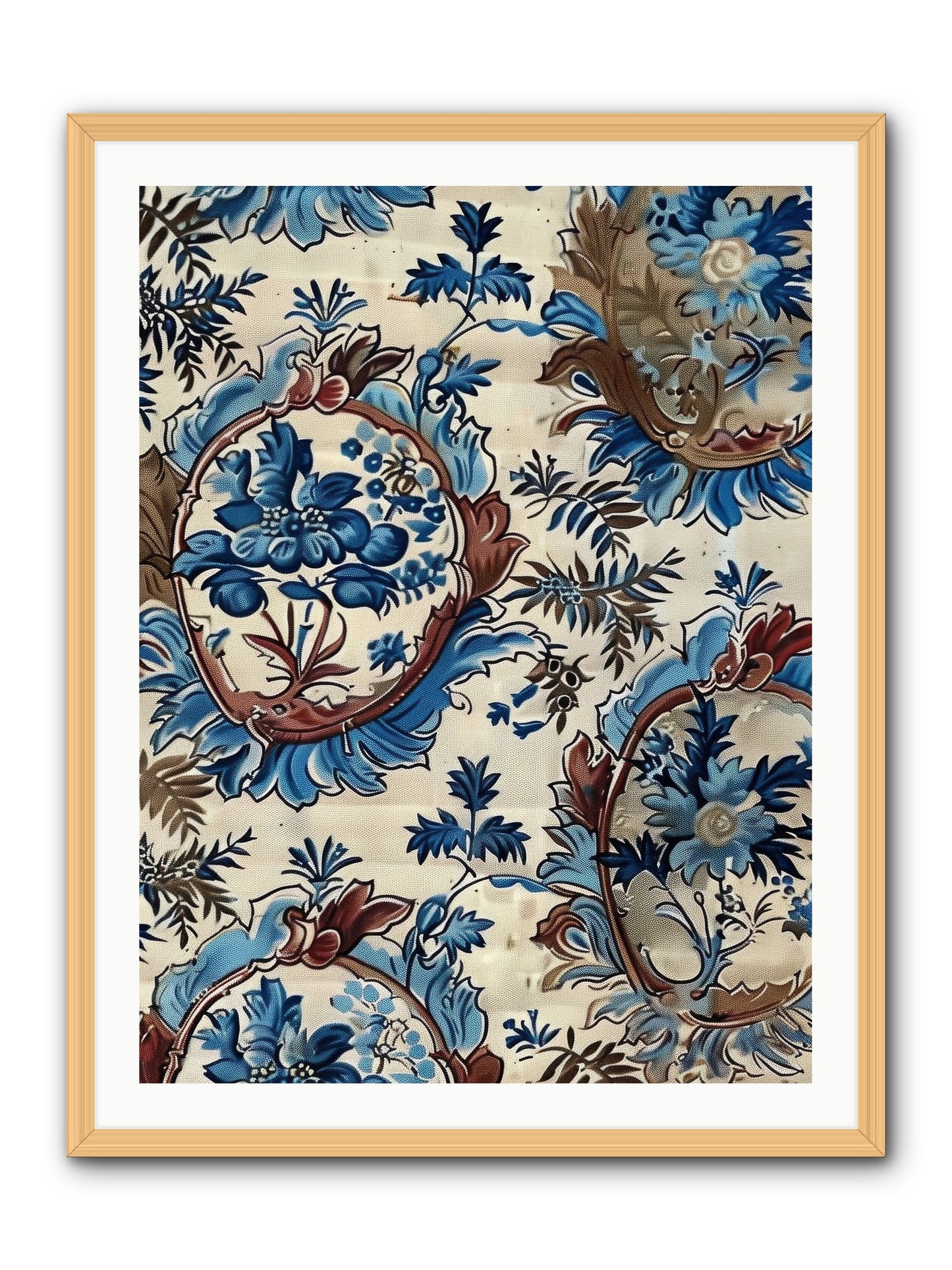 Indigo Silhouette -- Framed Print - Natural 30x40