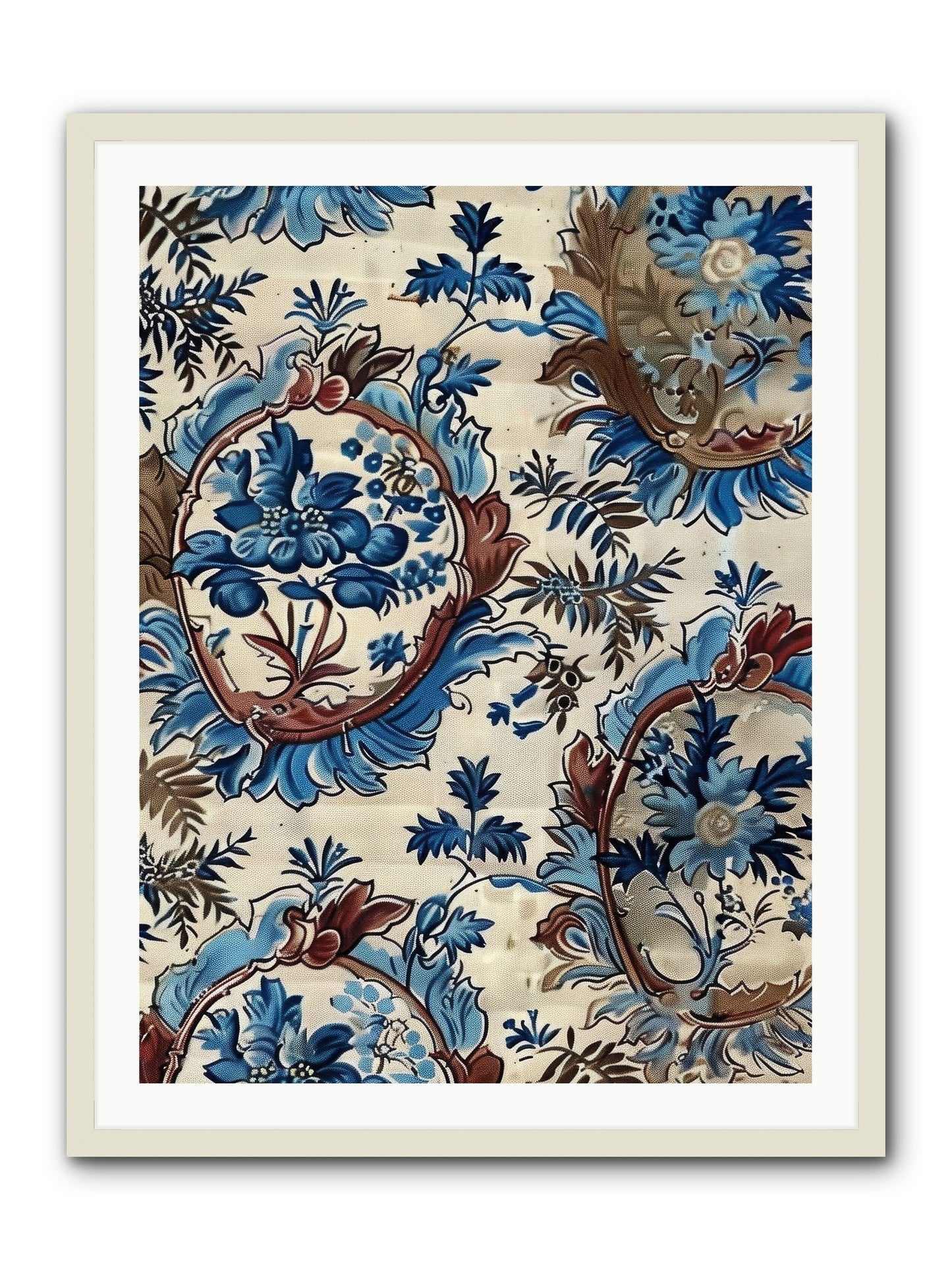 Indigo Silhouette -- Framed Print - White 30x40
