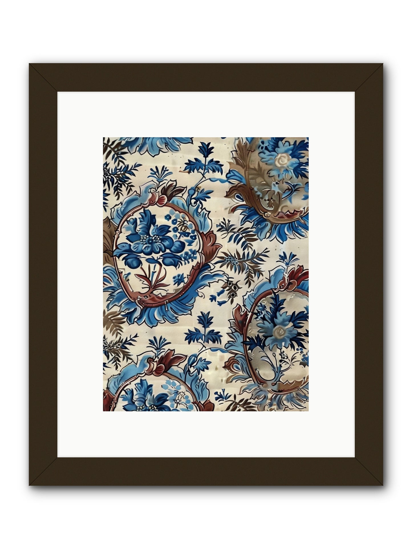 Indigo Silhouette -- Framed Print - Black 9x12