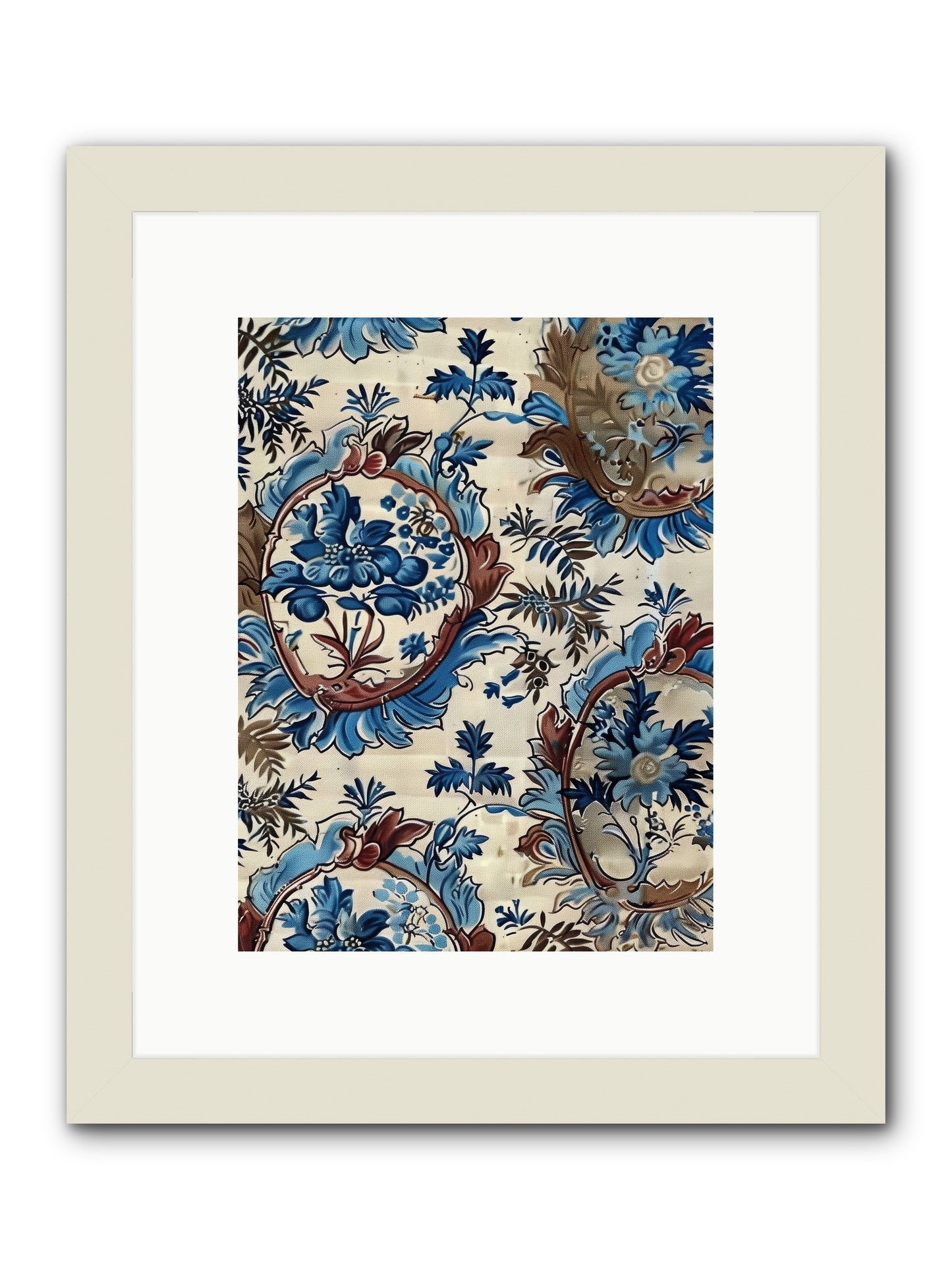 Indigo Silhouette -- Framed Print - White 9x12